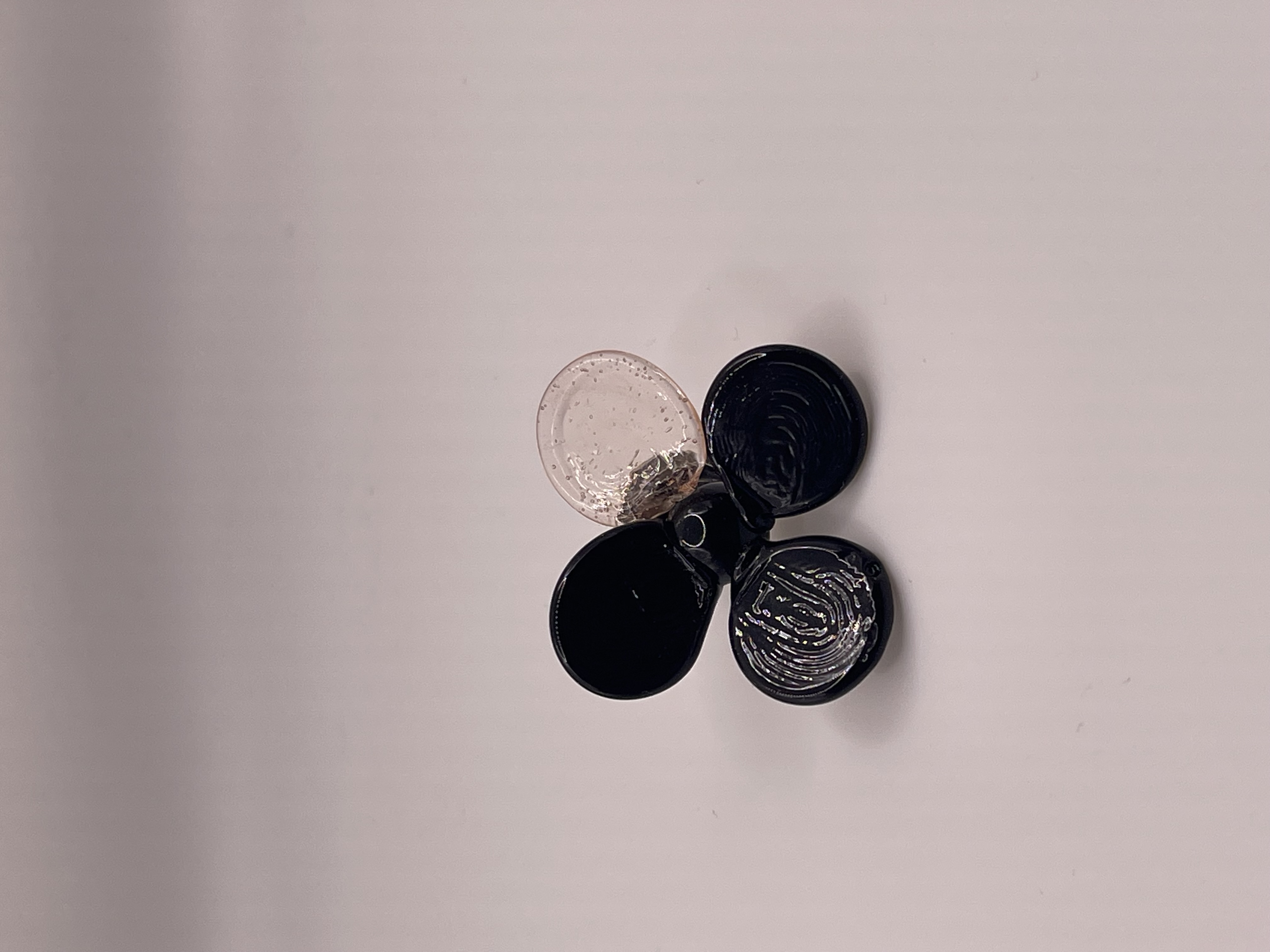 Flower Lapel Pin, Glass