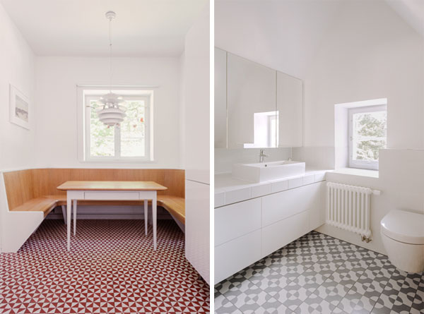 Küche Erdgeschoss und Badezimmer Dachgeschoss