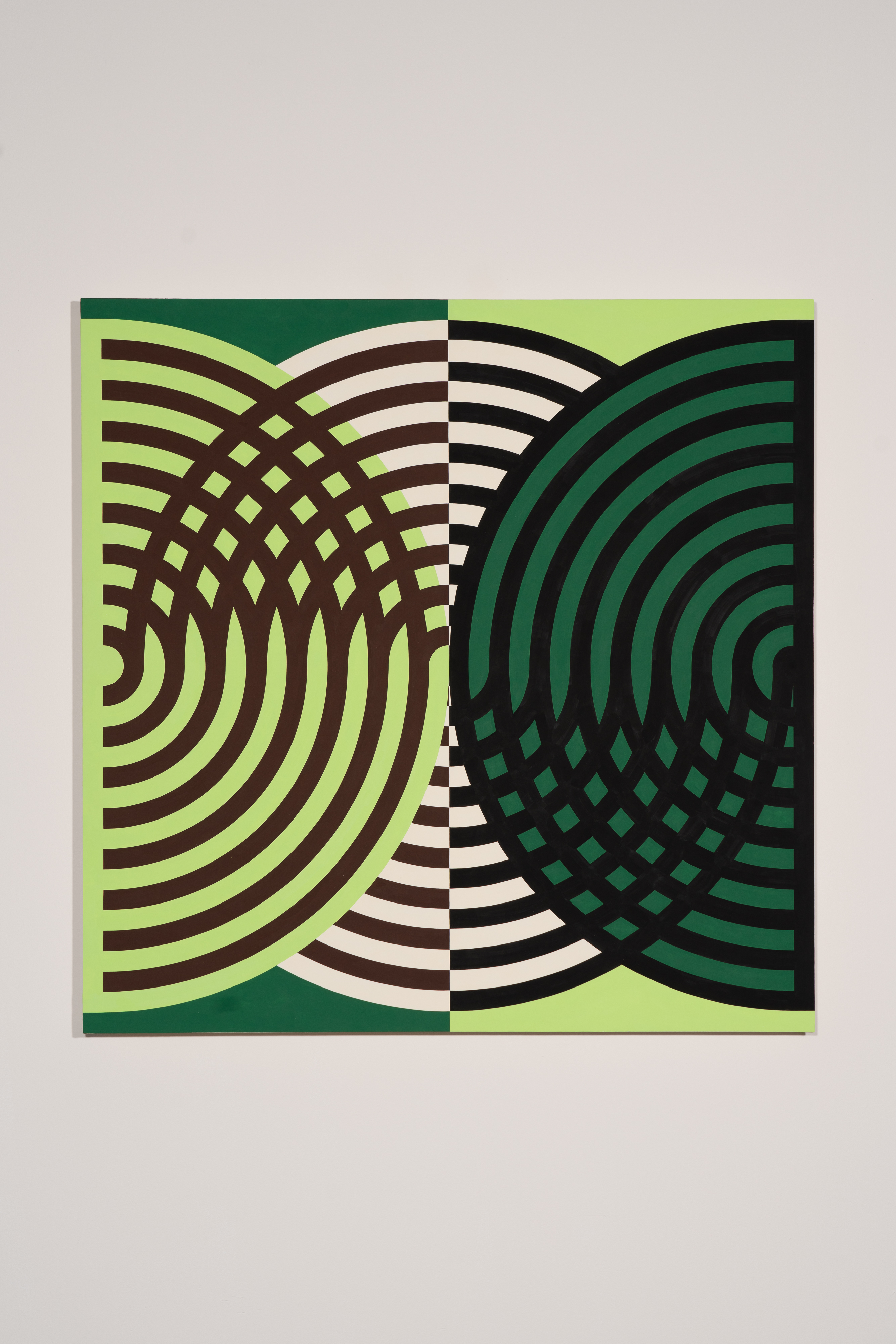 Green Venn, 2022Flashe on canvas over panel, 36 x 36 inches