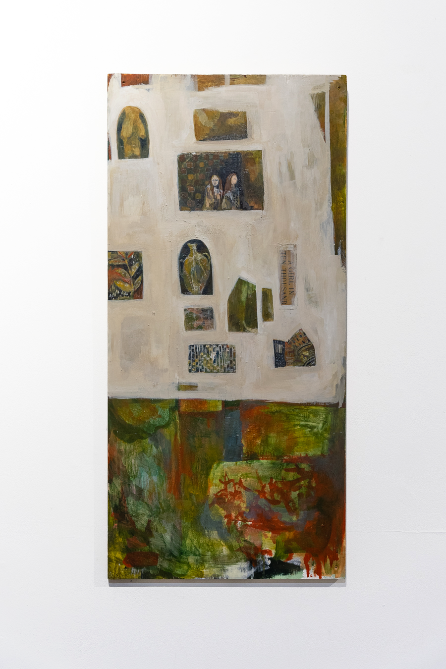 Around the House (2022) acrylic and collage on board