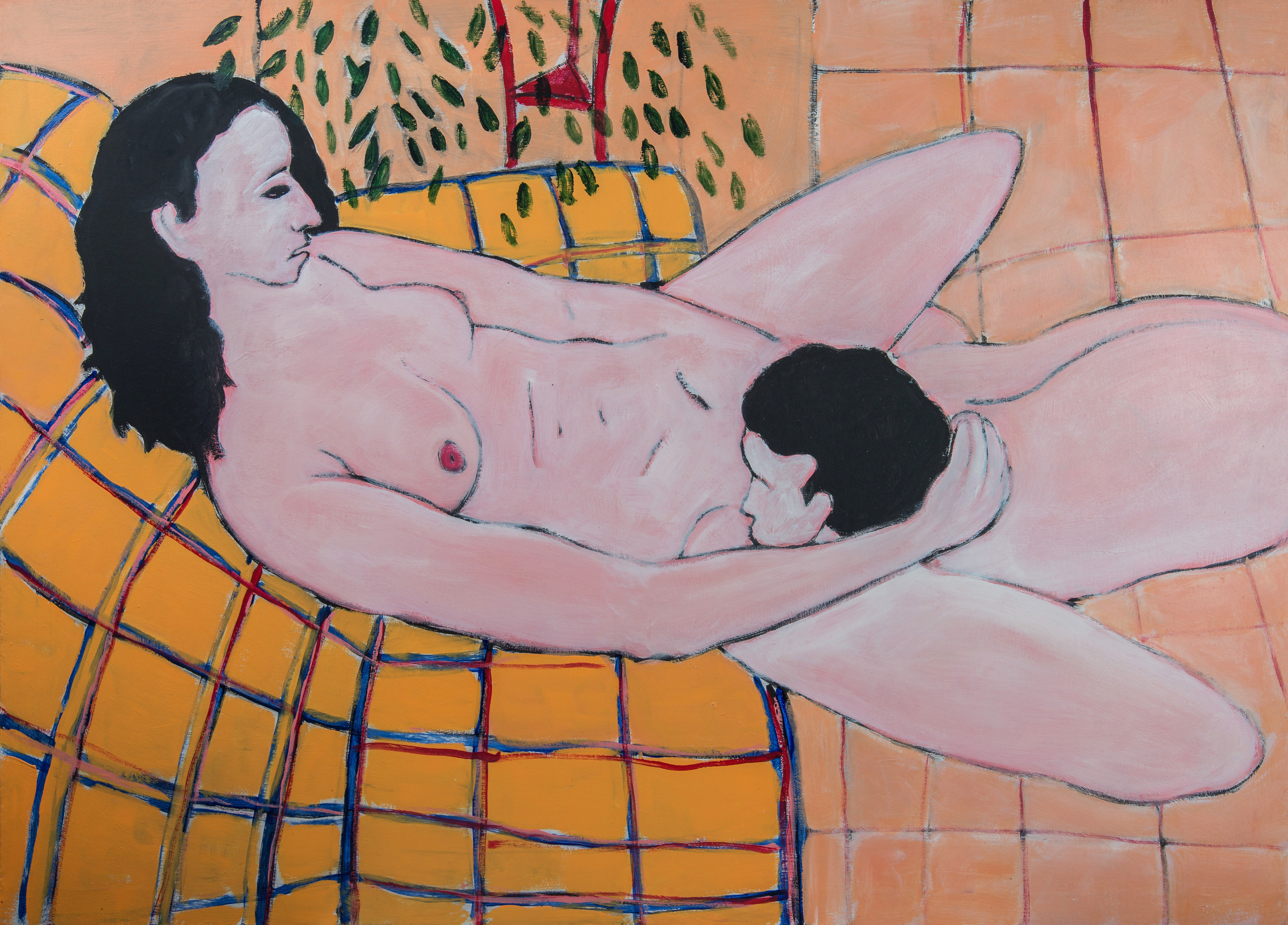 'Woman with a Man' 110x160cm Acrylic on Canvas 