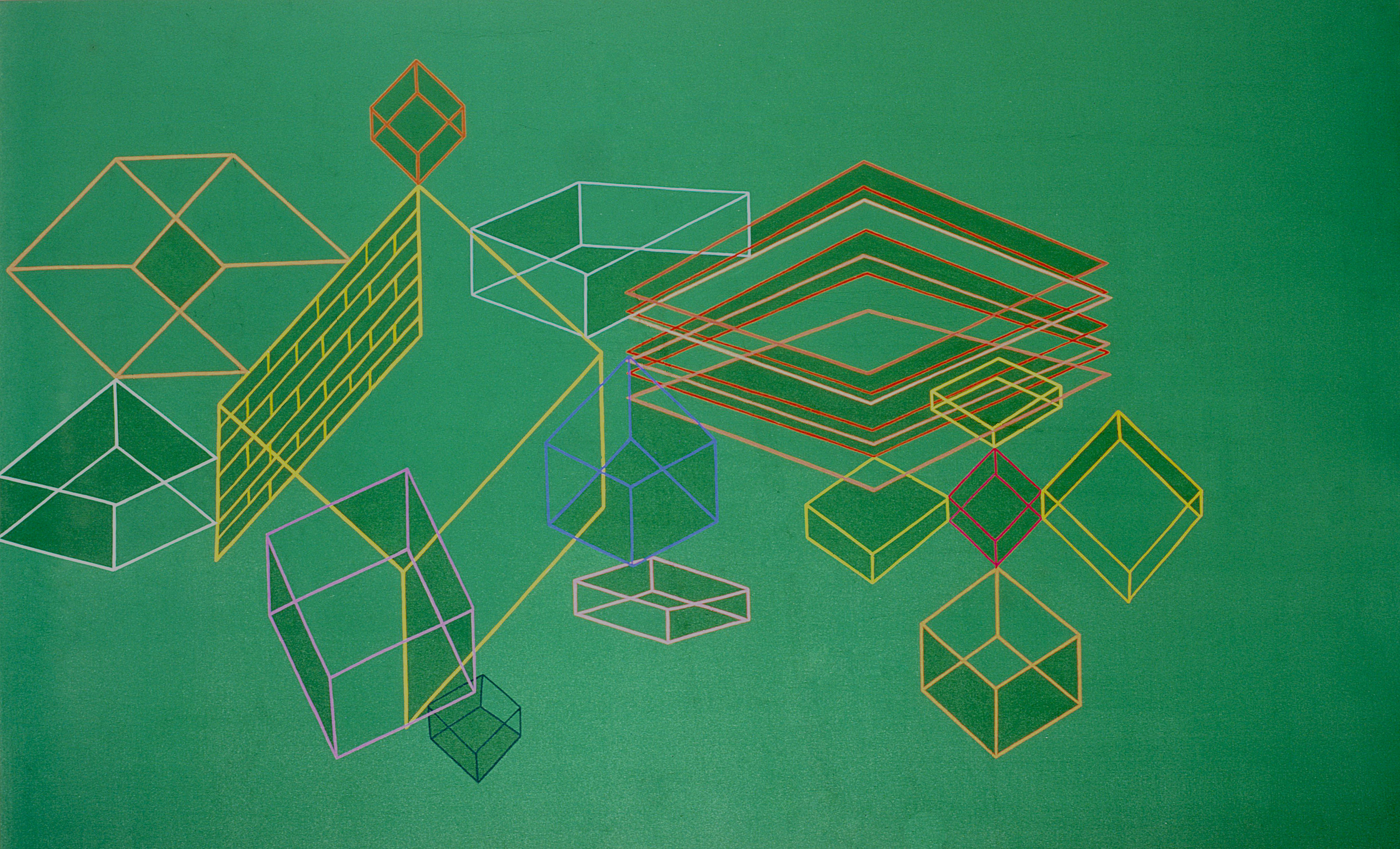 Sin título, 2002. Acrílico sobre tela, 117,5 x 190 cm.