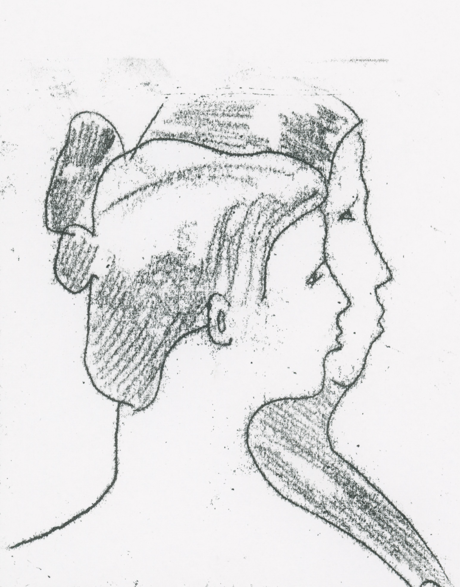 Art for Gaza 14 - profile drawing