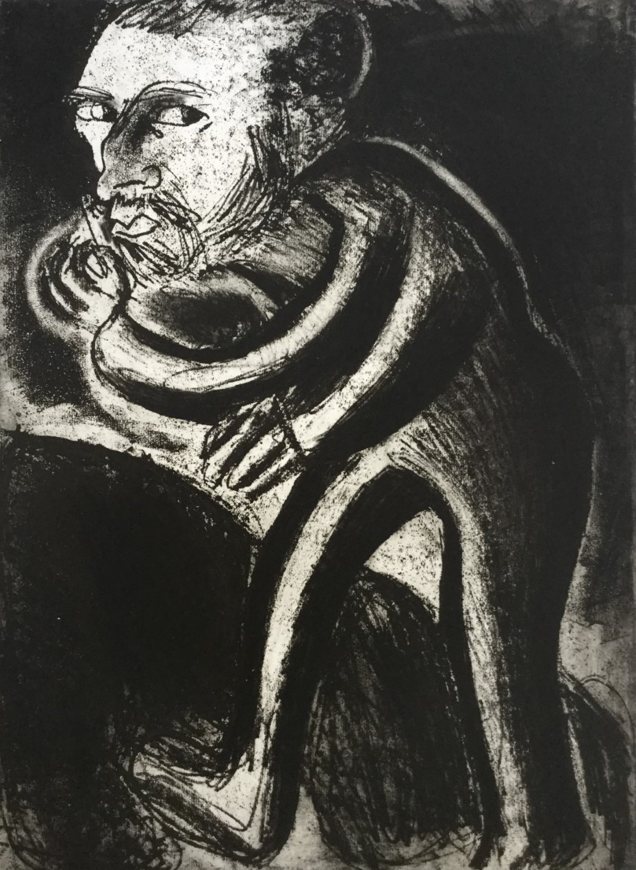 Van Gogh serie: Vincent in Arles 1984 - vernis mou, eau forte 55x40cm