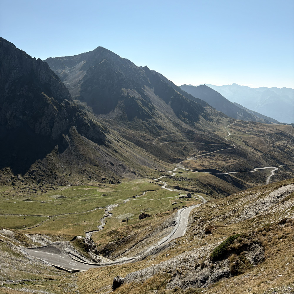 looking back down the climb