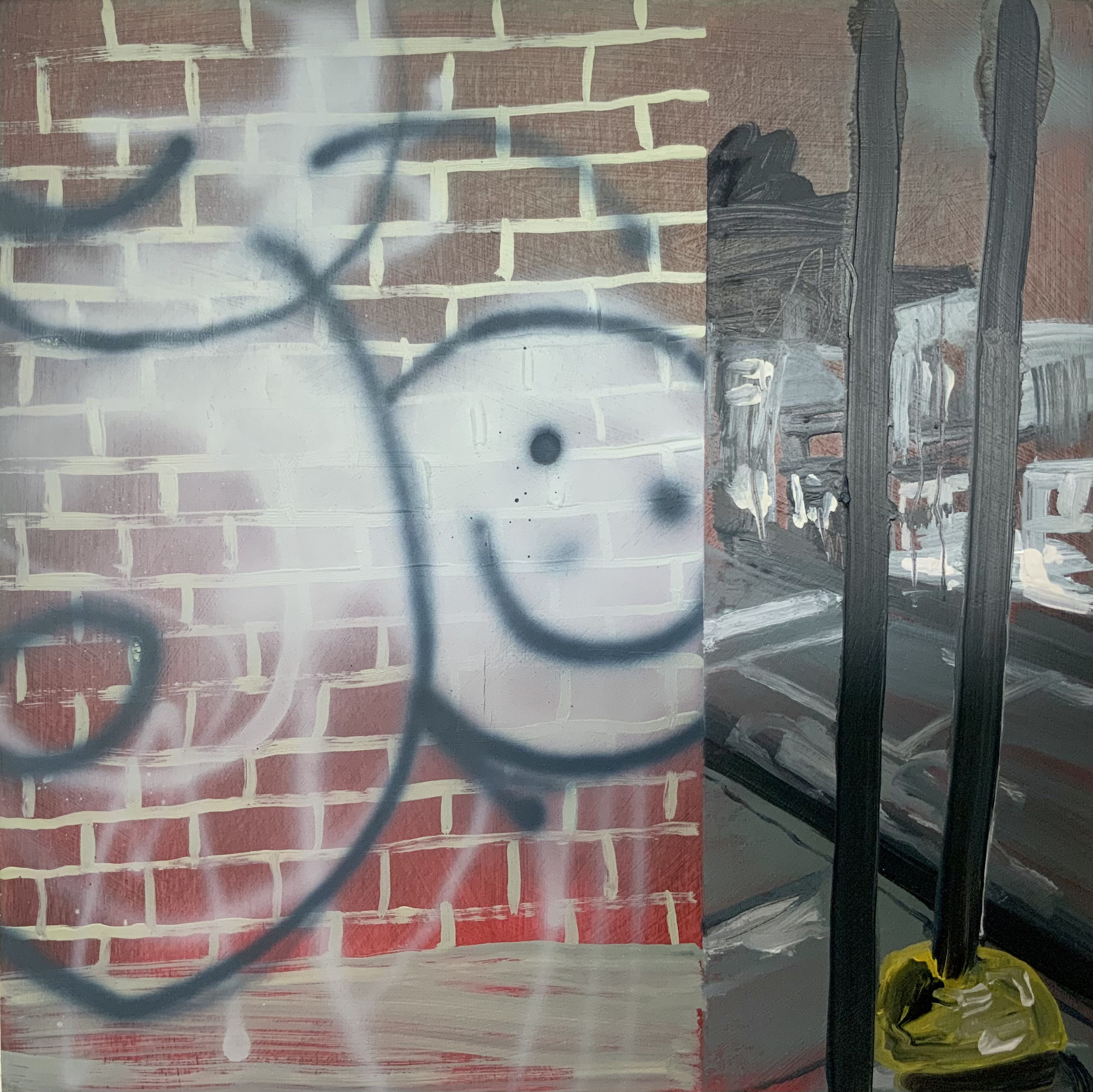 Smile Back, oil on panel, 10 x 10 inches, 2020.