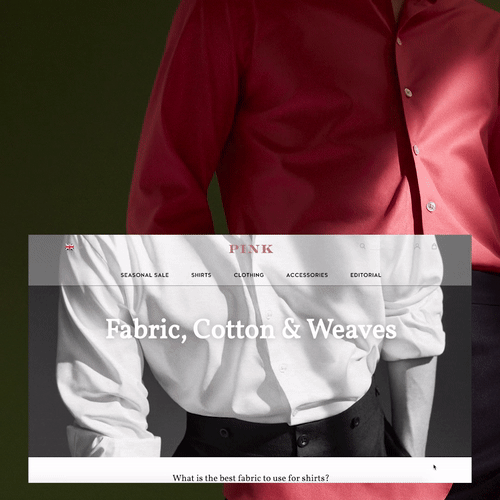 *Pink Shirtmaker* art direction + website + still life