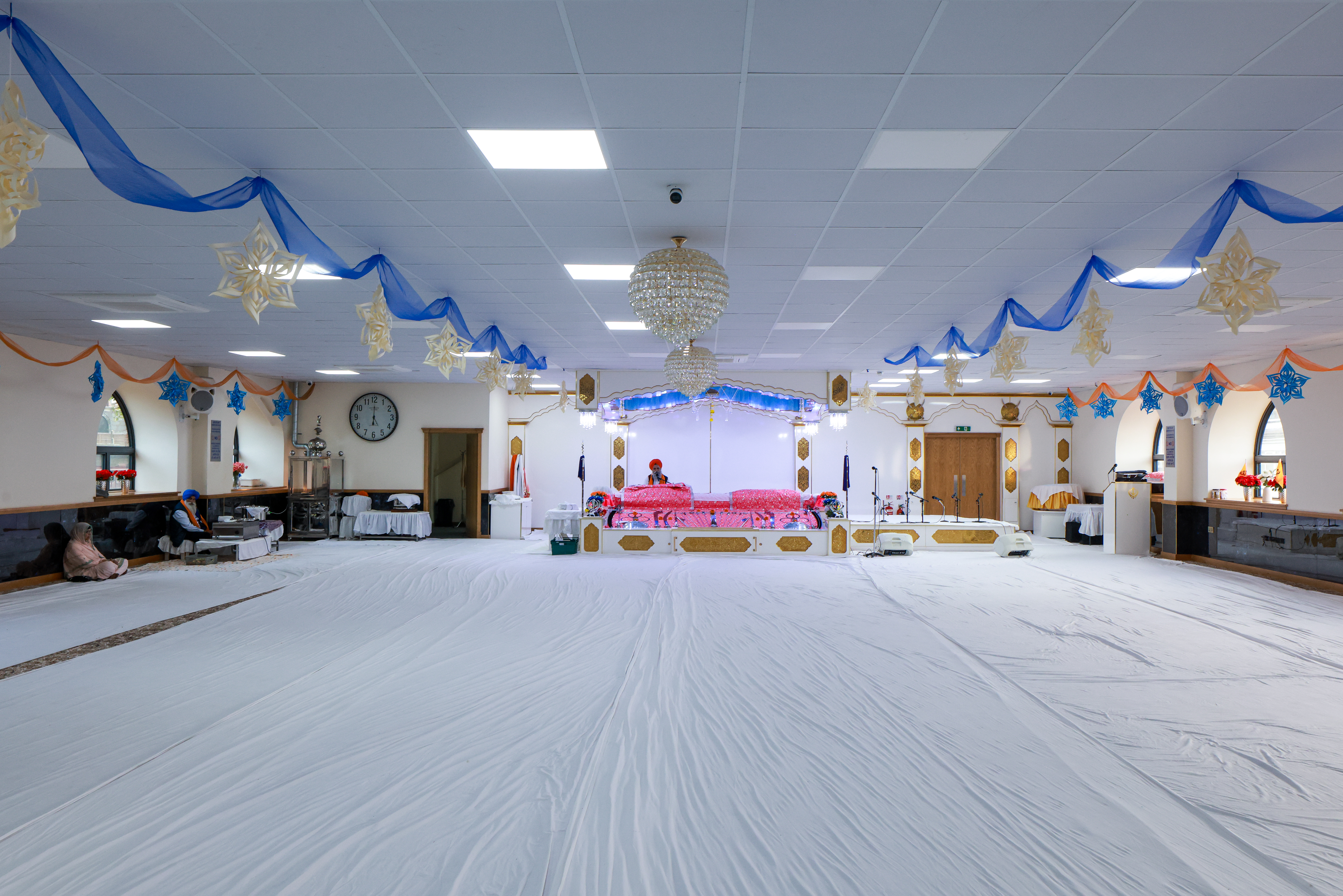 Interior Gurdwara Baba Sang Ji, Former Empire Cinema, 1910, Smethwick, Birmingham. Photo credit: Sirj Photography