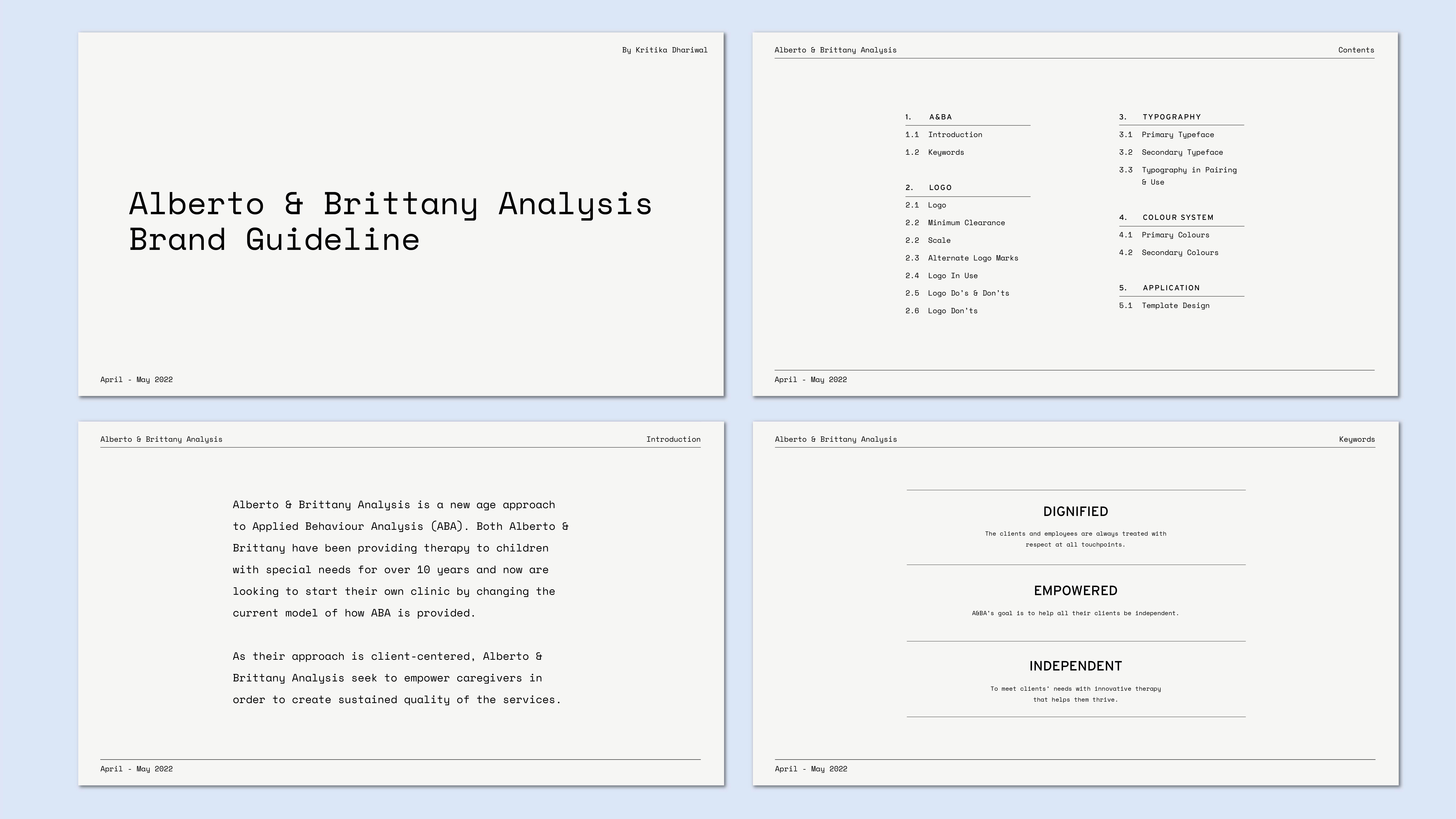 Snapshots of the Brand Guideline