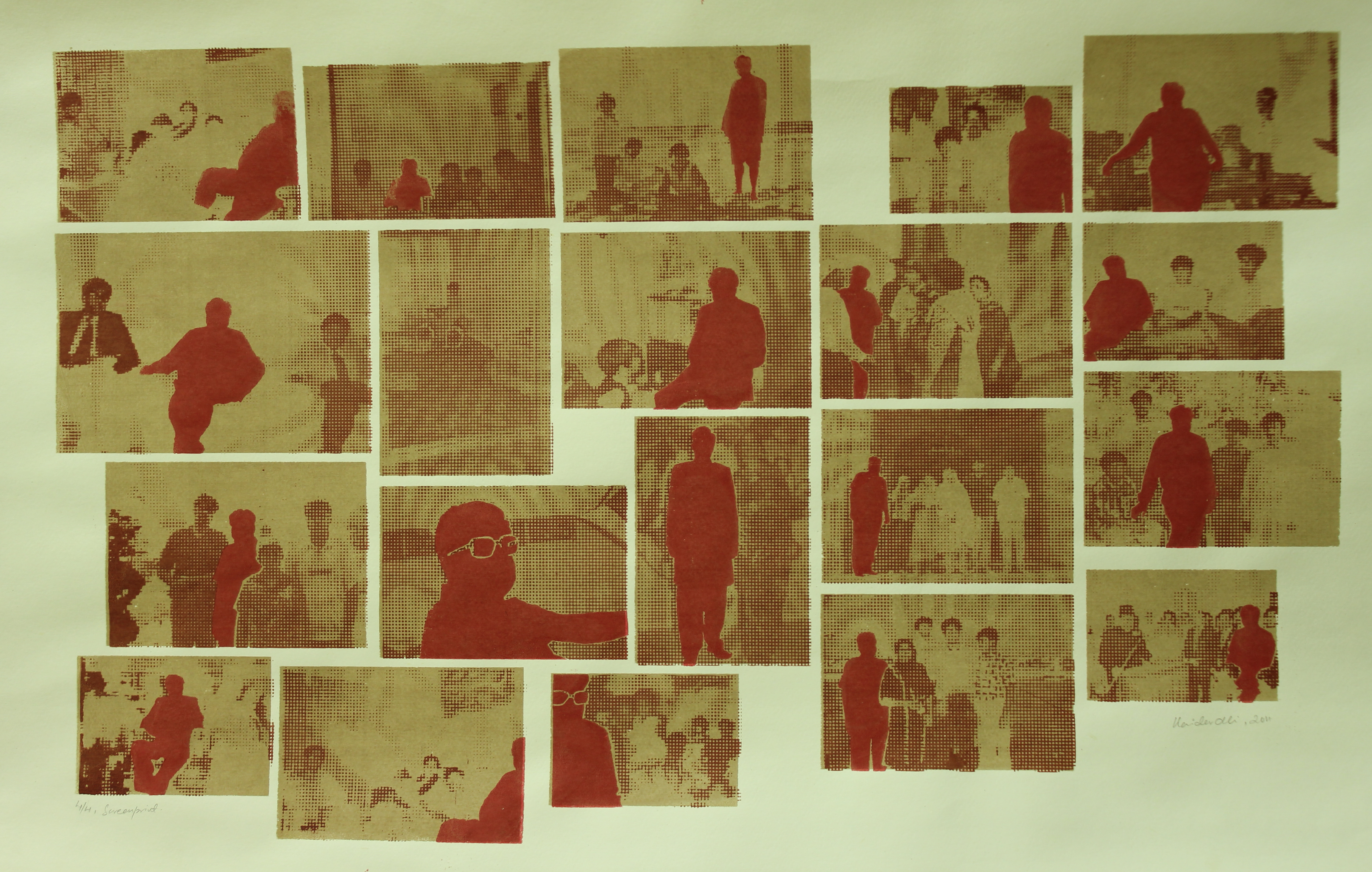 Semaphore. Serigraph on paper, 46cm x 61cm, 2011