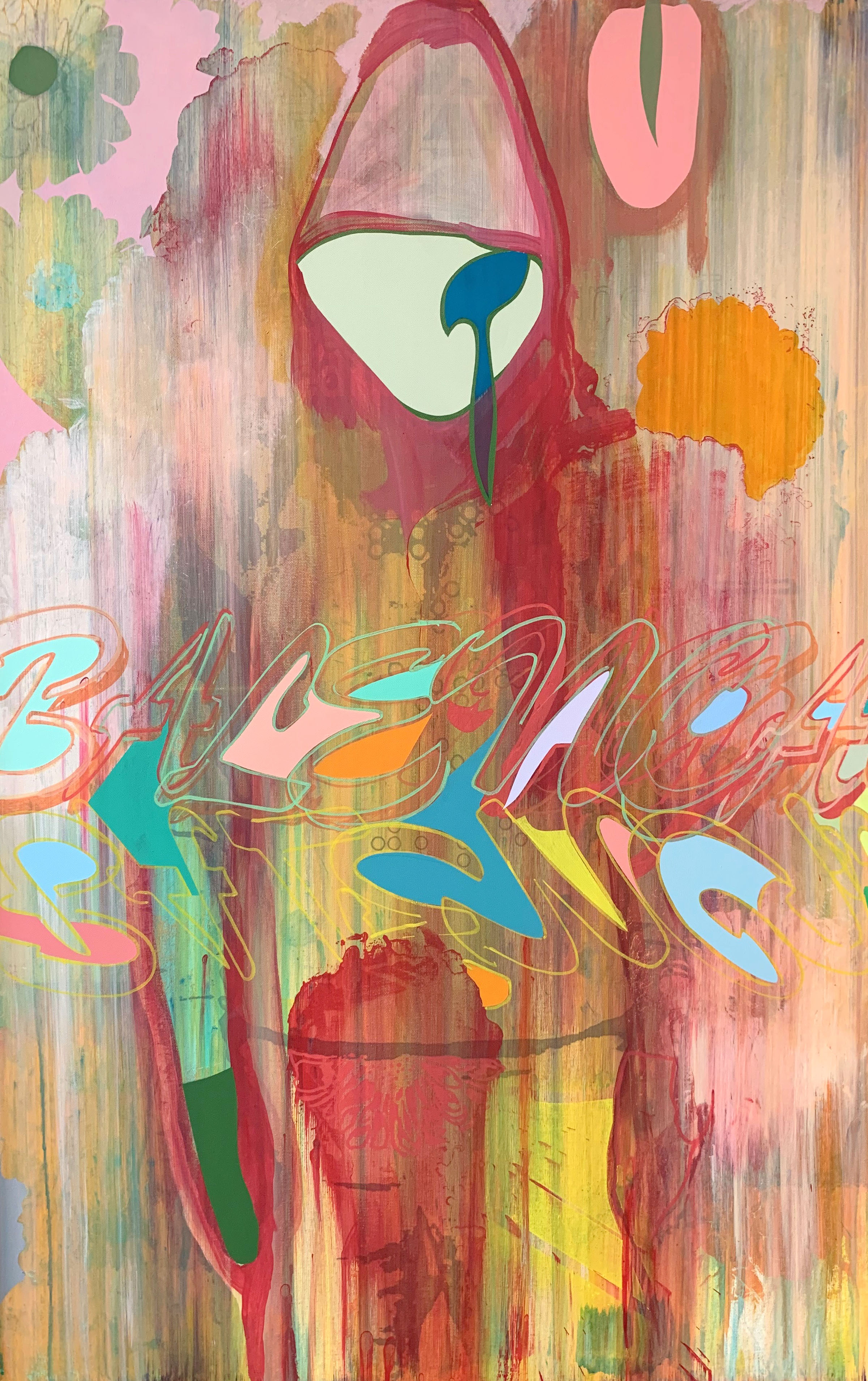 Michael BevilacquaBalenciaga Fragrance 7, 2018-19Acrylic on archival printed canvas in in artists custom painted frame43 x 30 inches