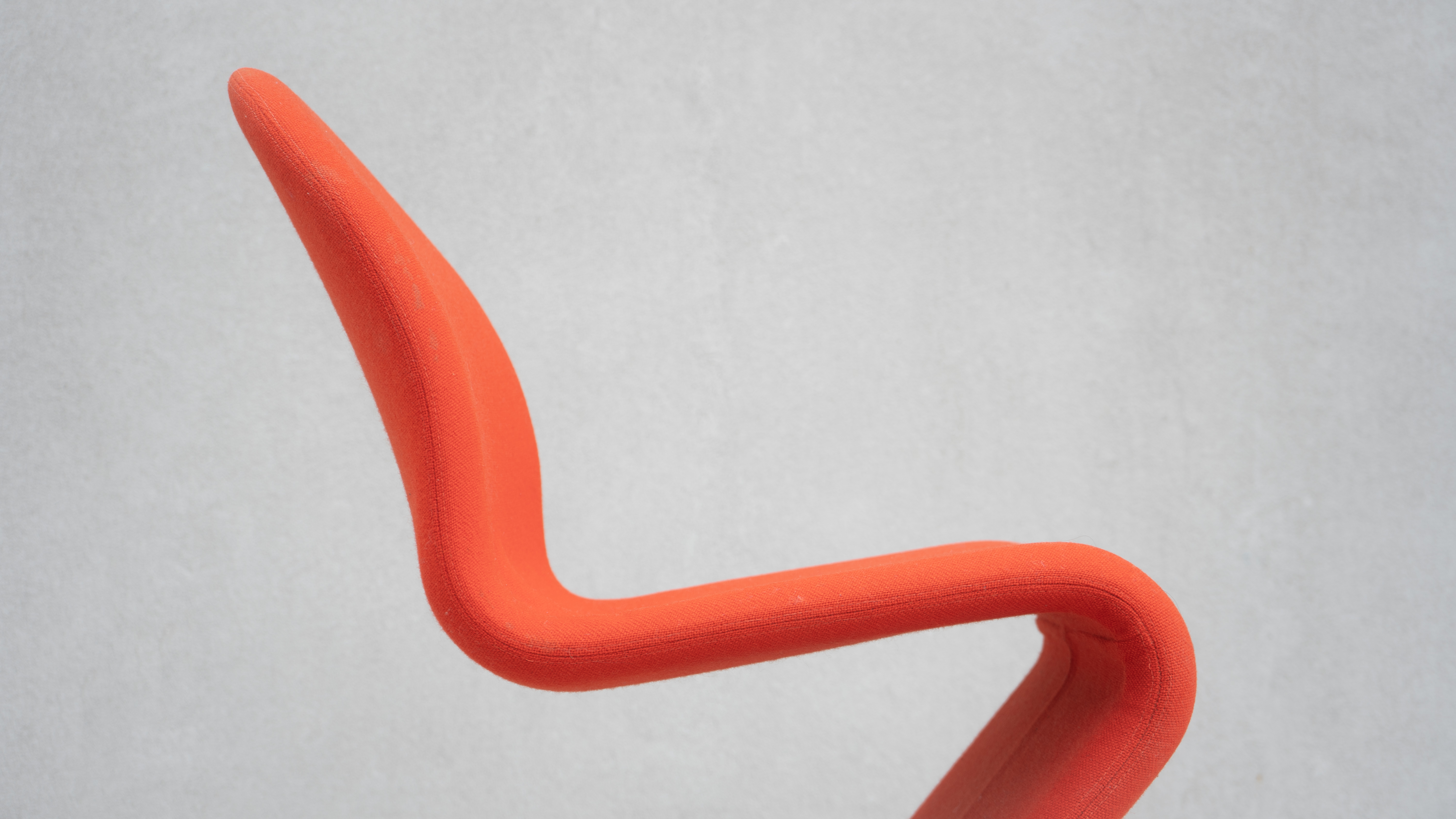 SWEETERFAT VERNER PANTON SYSTEM 1-2-3 CHAIR ORANGE, 70S DESIGN CANTILEVER PANTON CHAIR