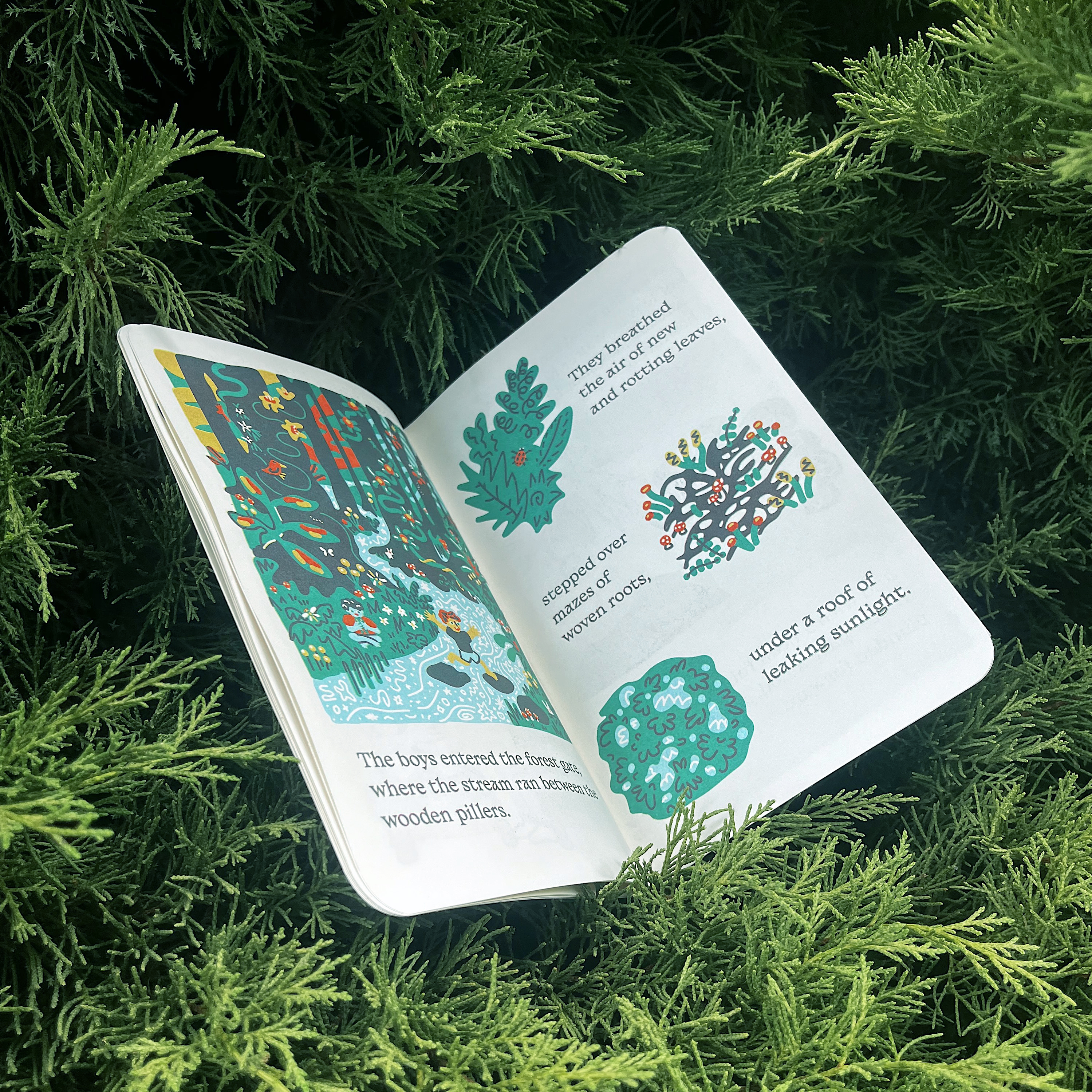 "Forest Brothers" — Risograph Booklet, 5.5 x 8.5 in.