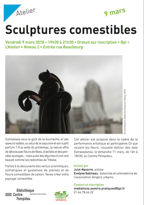 Ce que veulent les fleurs, 2018
dépliant du workshop à la BPICentre Pompidou, Paris