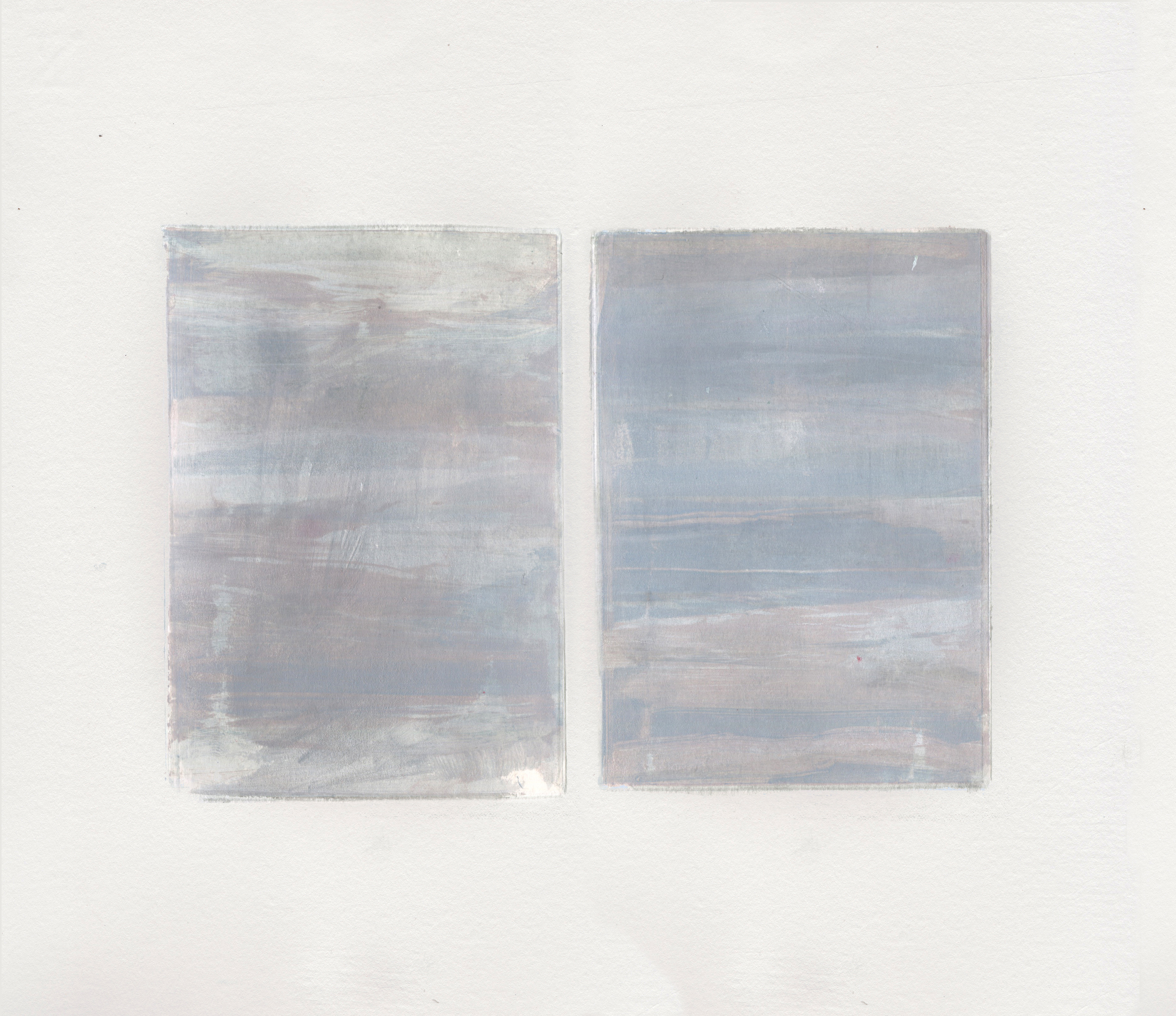 Two-part monotype (1), unique monotype, 2015, each 10.5 x 15 cm