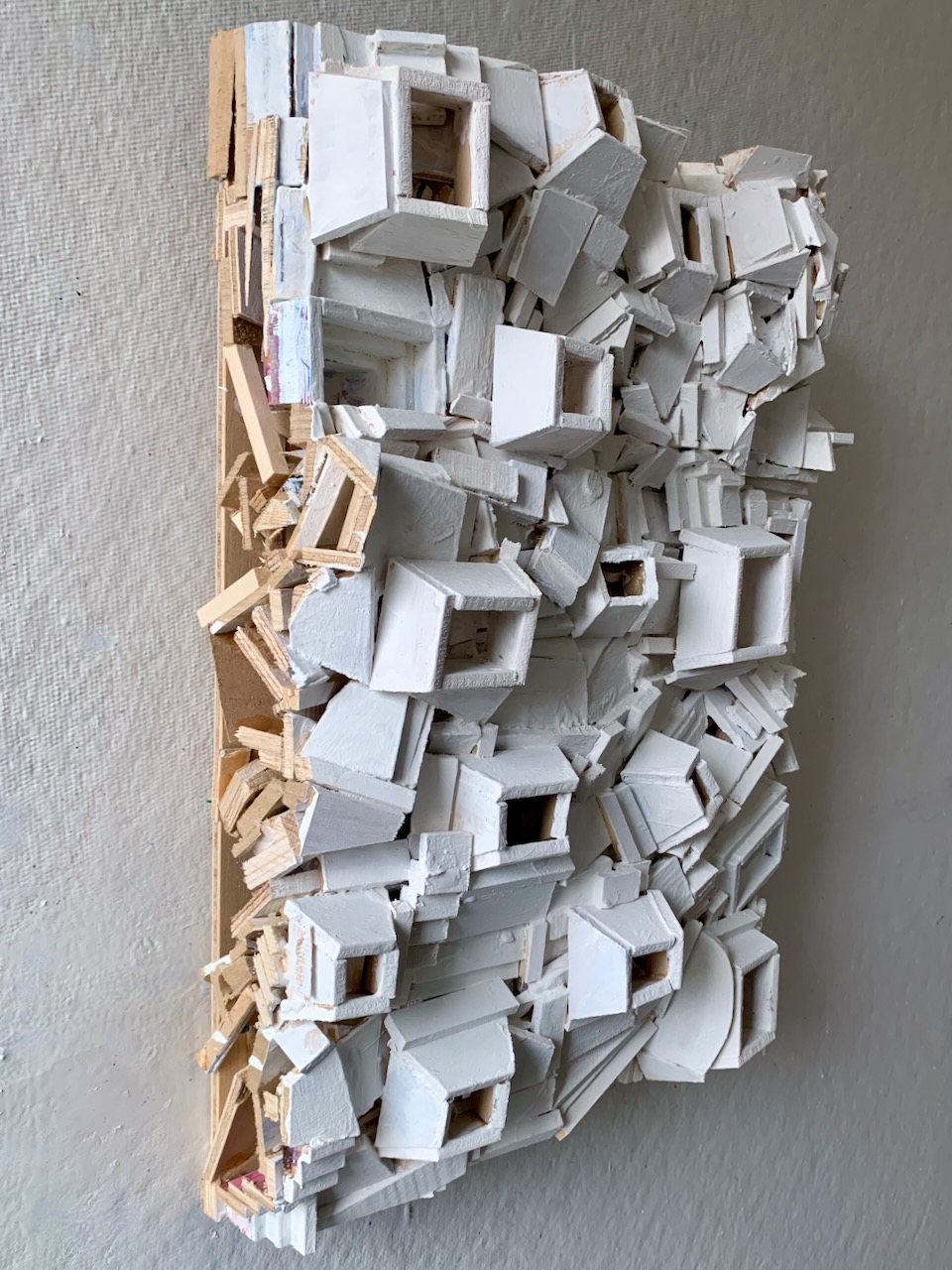  Area 5 (side view) , 2023, 16"x12"x3.5", paint on assembled wood