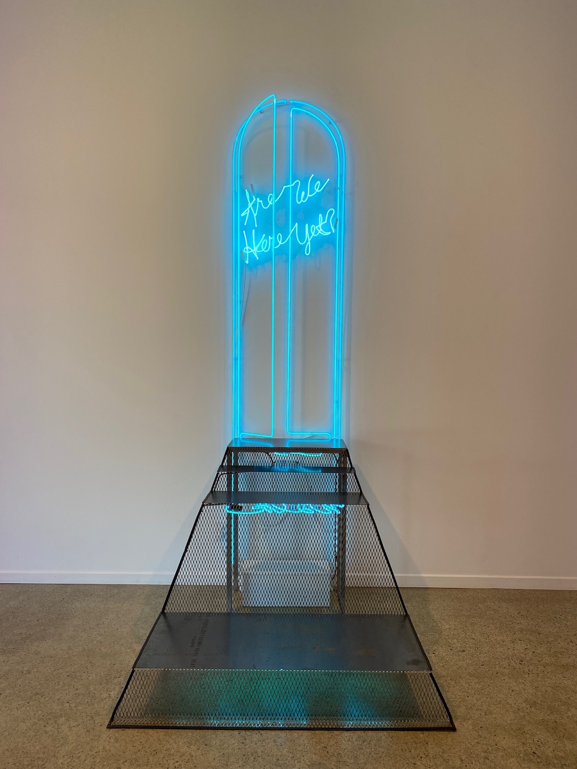 KT Hancock, Are We Here Yet?, Steel, Argon Gas Filled Glass Tubing, 45 L x 9 H x 48 W in., $12,000