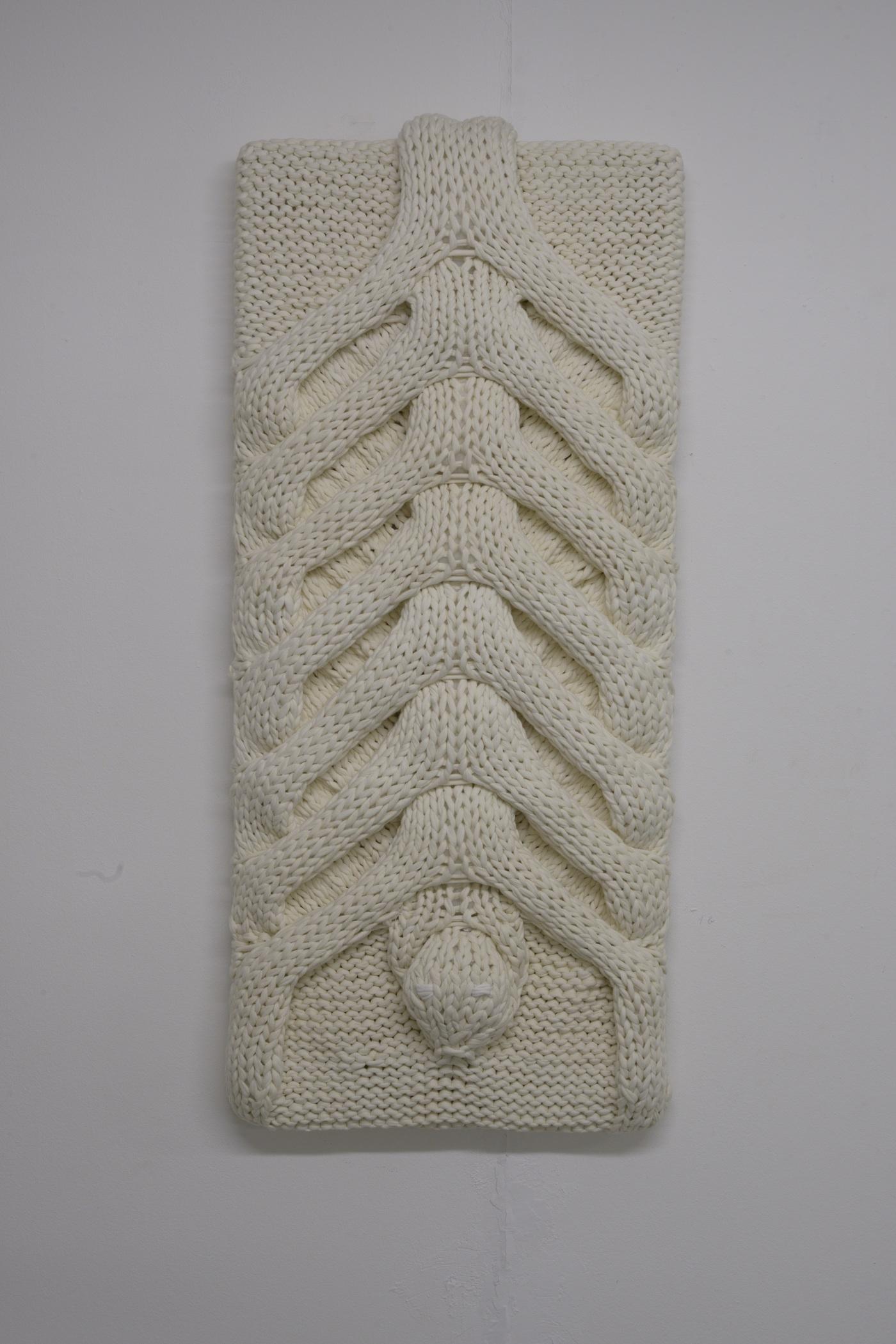 Generational Birthing, 50cm b x 70cm h, handknitted cotton