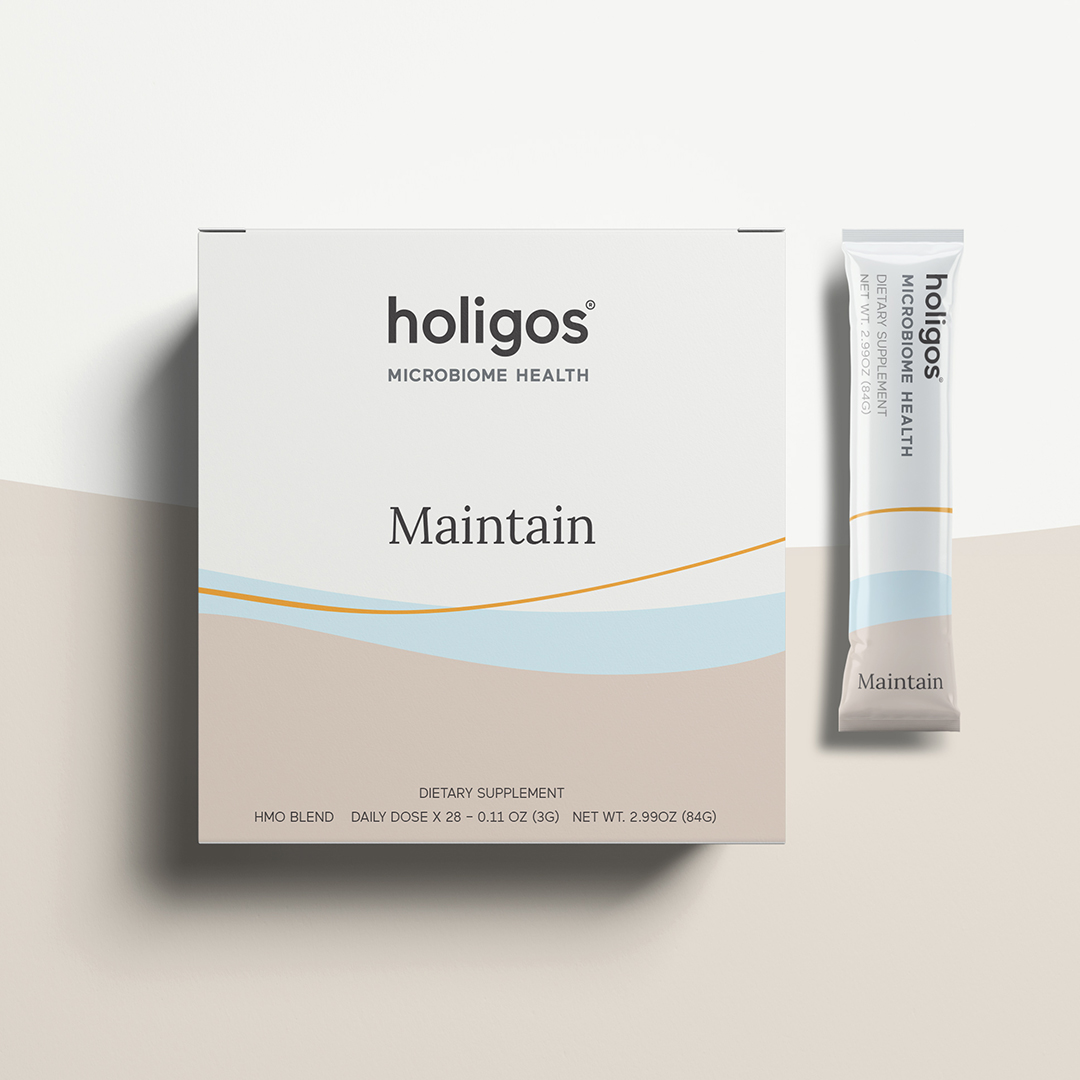 Branding and packaging design for holigos, a nourishing and targeted prebiotic