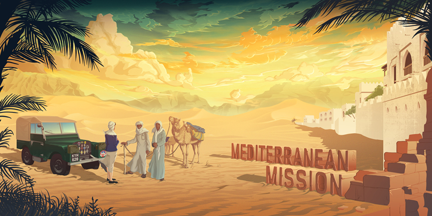 Land Rover Icon Book Interior Illustration