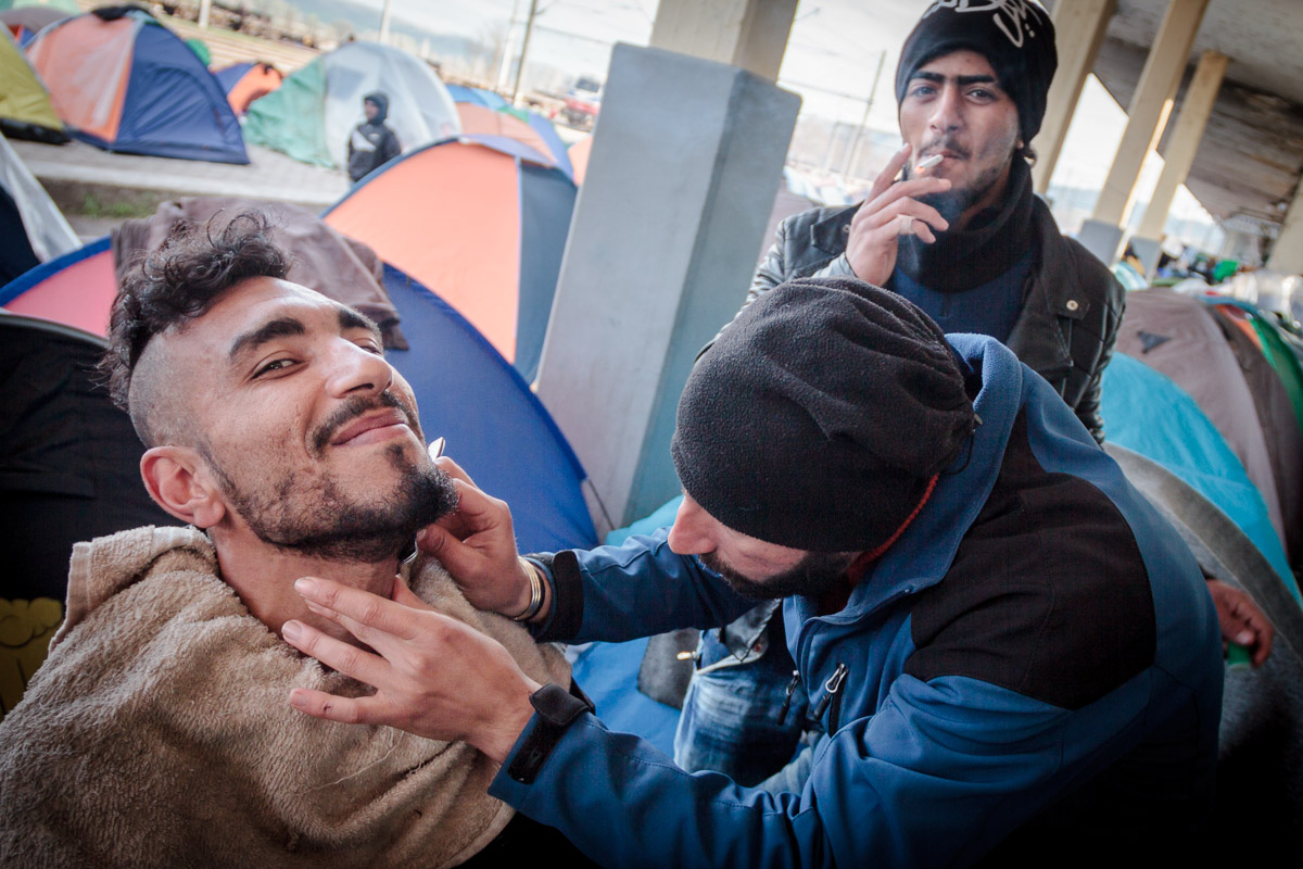 Despite all sorts of hardships, self-organisation is key in establishing a daily routine. Pictured Christopher, 27, from Mosul.