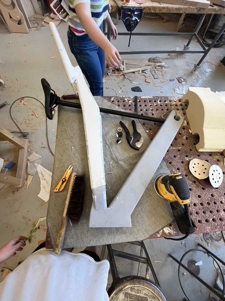 final touches to frame