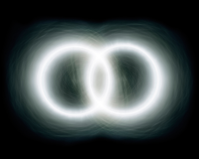 Entangled Diffraction2016Light drawing negative, chromogenic print, 32 x 40 inches