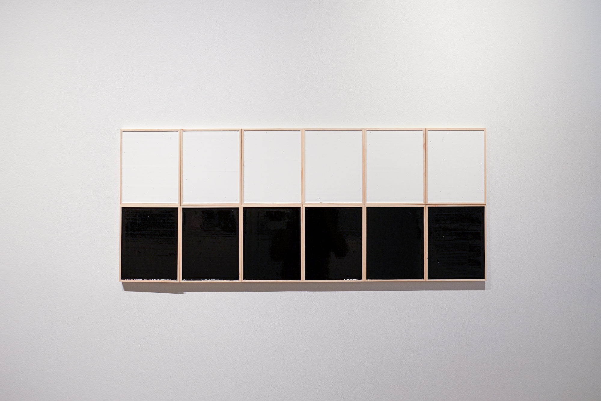 Just White 01 - 06 & Only Black 01 - 06, 8” x 10”, Acrylic on wood panel, 2019