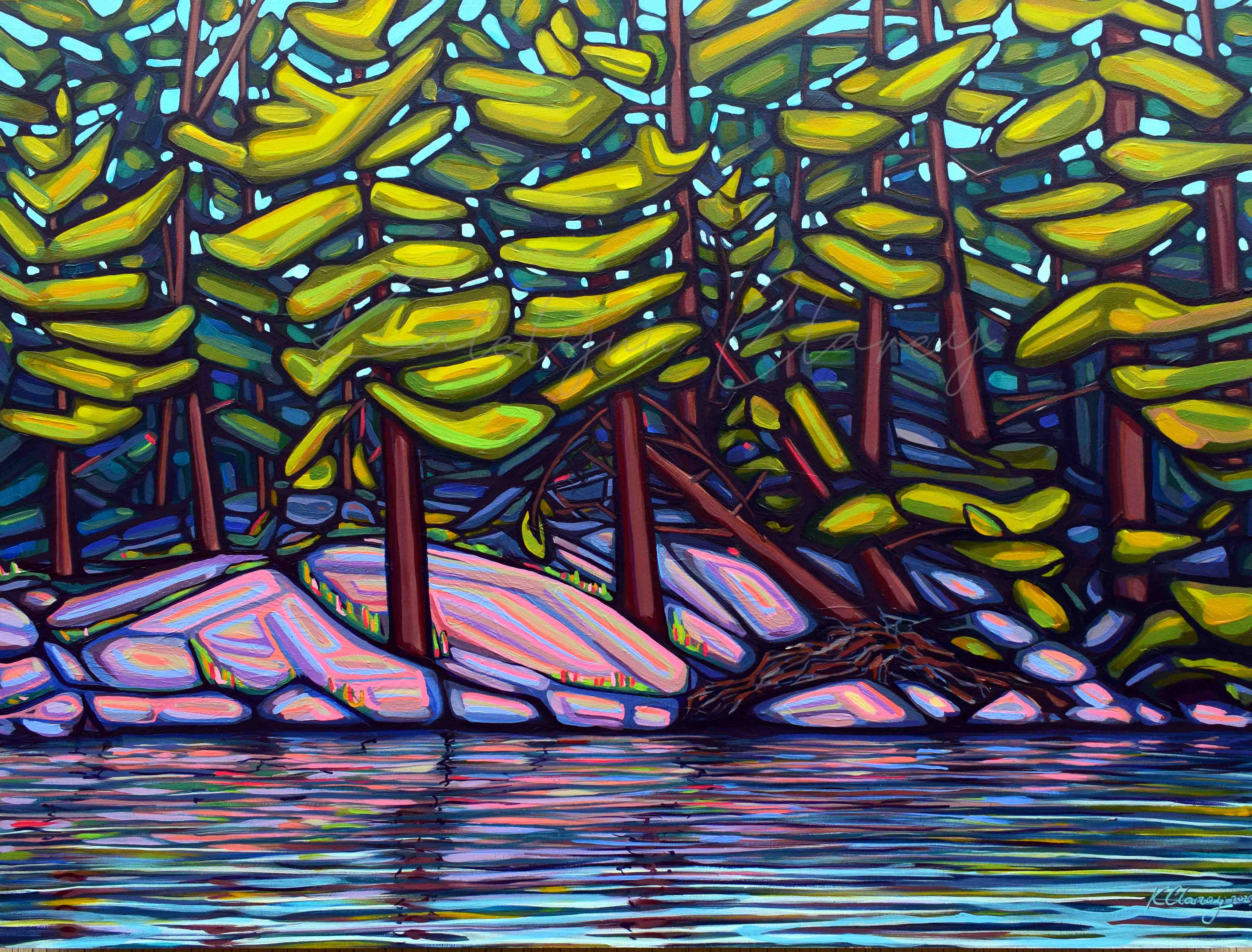 Rock Candy, Acrylic on Cradle Board, 18 x 24", SOLD