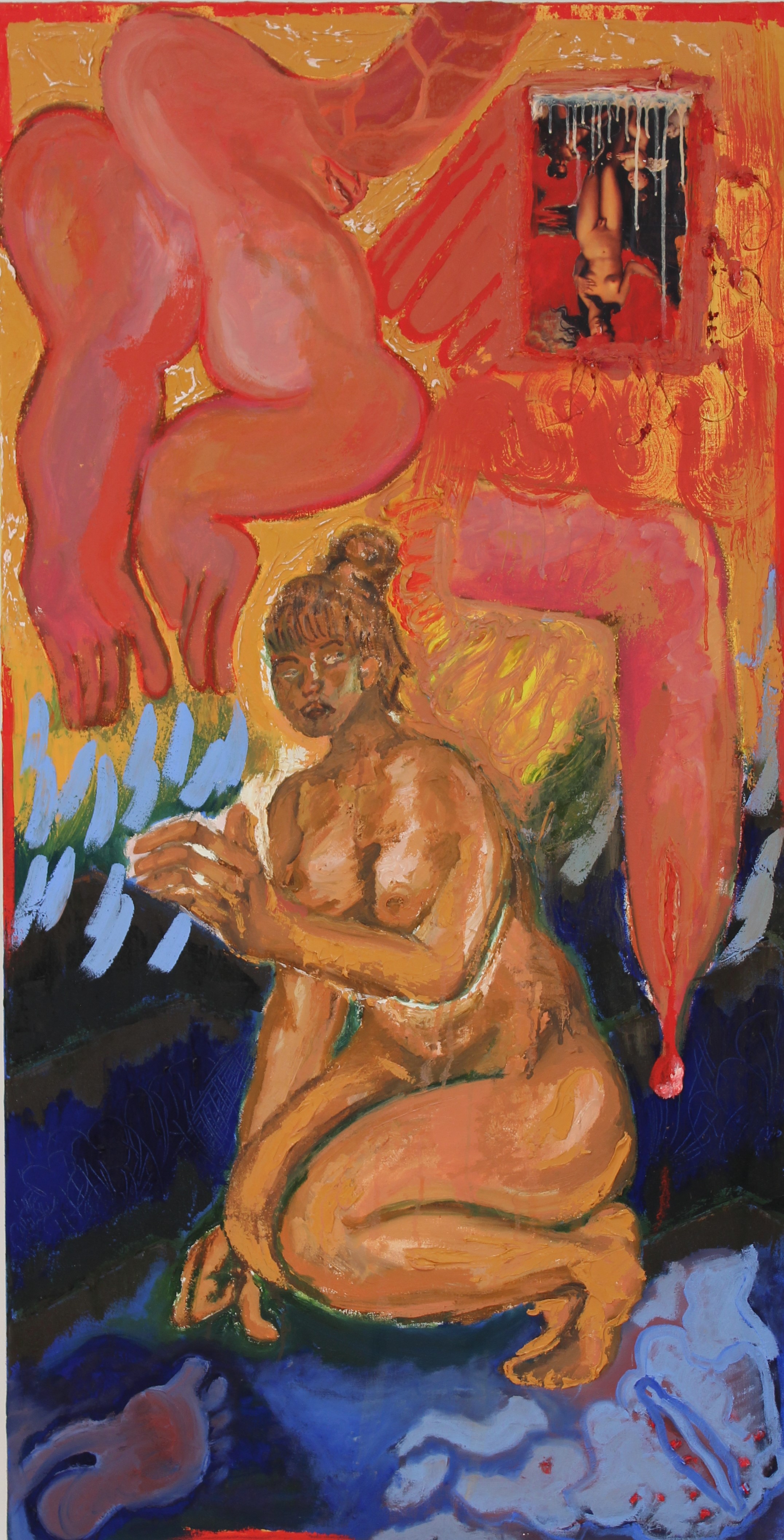 untitled (self portrait), 35"x70", 2020