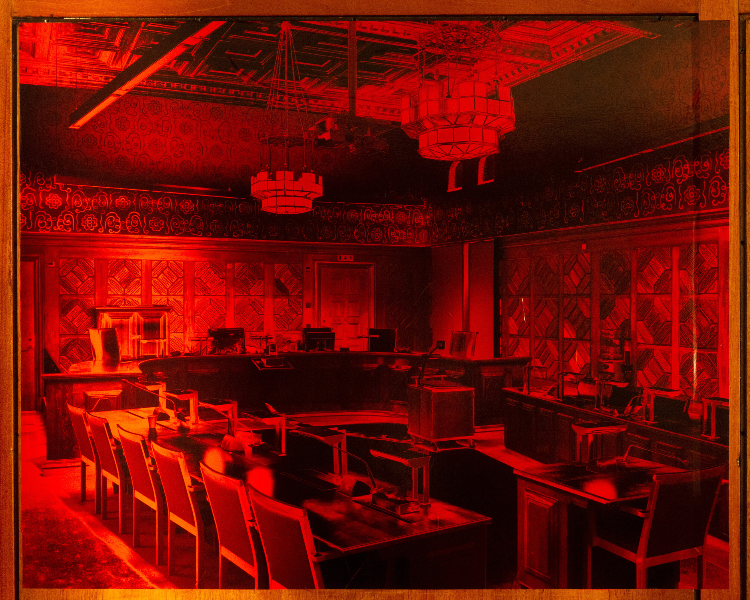 Room 26/Big Red, 2019 Dye sublimation print on self-adhesive foil80 x 100 cm