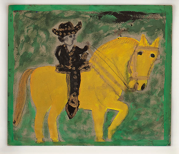 Albert Freeman Untitled (Cowboy on Yellow Horse) 1950s
