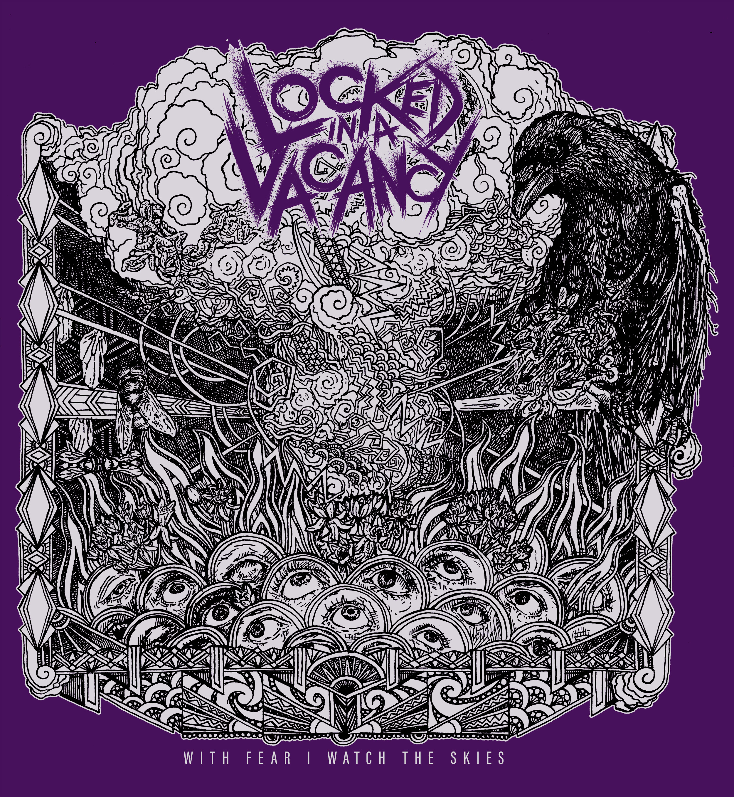 Design for NYC scene lifers Locked In A Vacancy. Available in three colorways via the band.