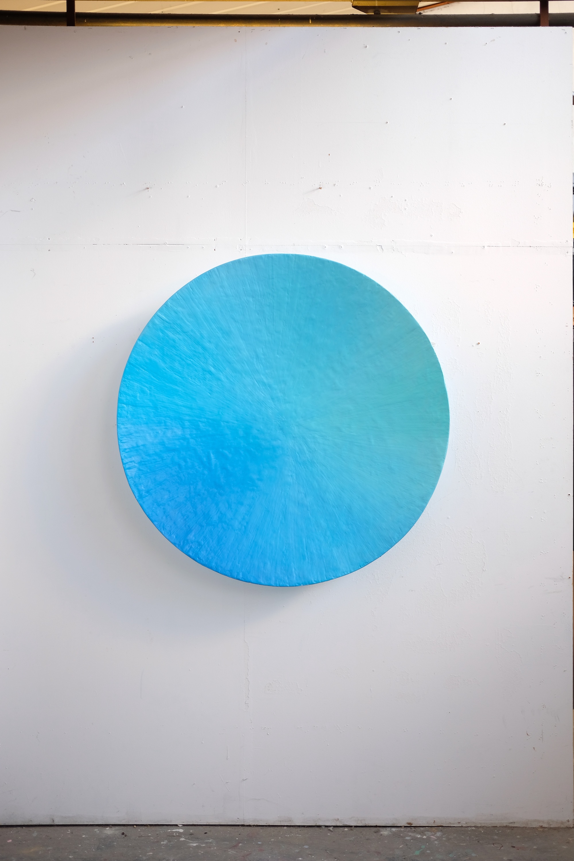 Malchesine, Lake Garda. (Water snakes near the rock jump) 2:50 pm, 15/07/19. Moulded oil paint, synthetic polymer, csm, gypsum, timber, stainless steel and aluminium. 116 x 116 x 18 cm 2020