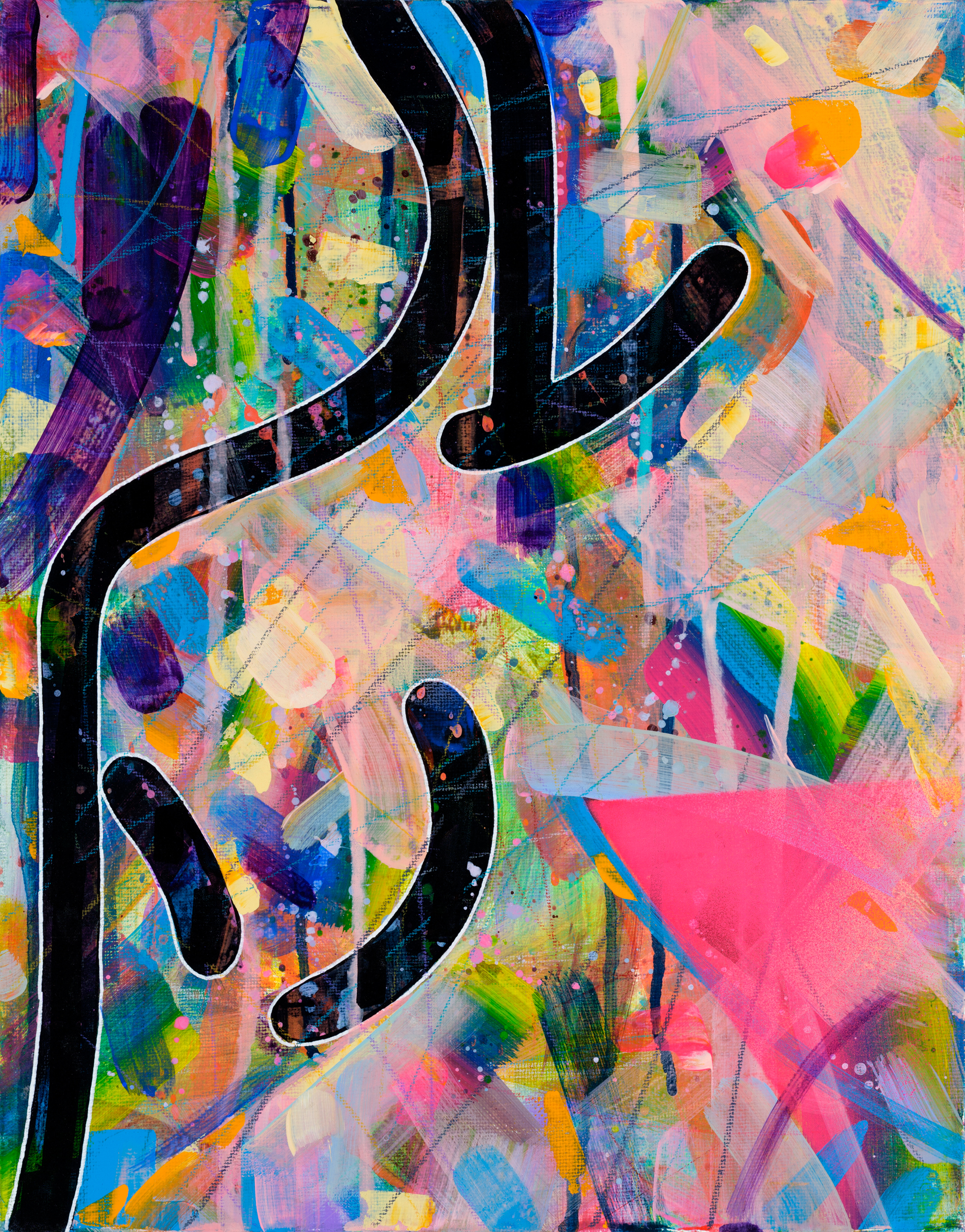 Sense2018, 캔버스에 아크릴, 색연필, 35 x 27.5cm2018, acrylic and colored pencil on canvas, 35 x 27.5cm