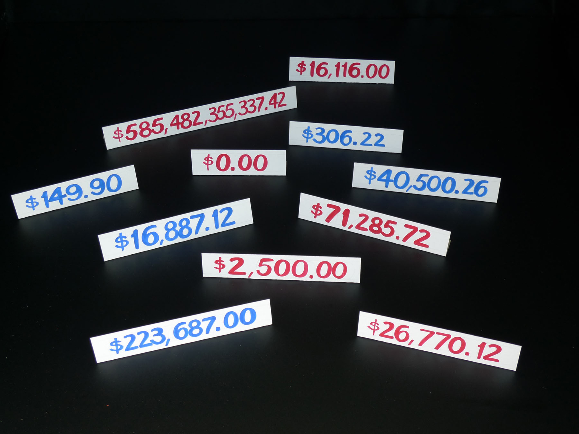 Robin Collyer, Money Talks, 2012, tempera on poster board