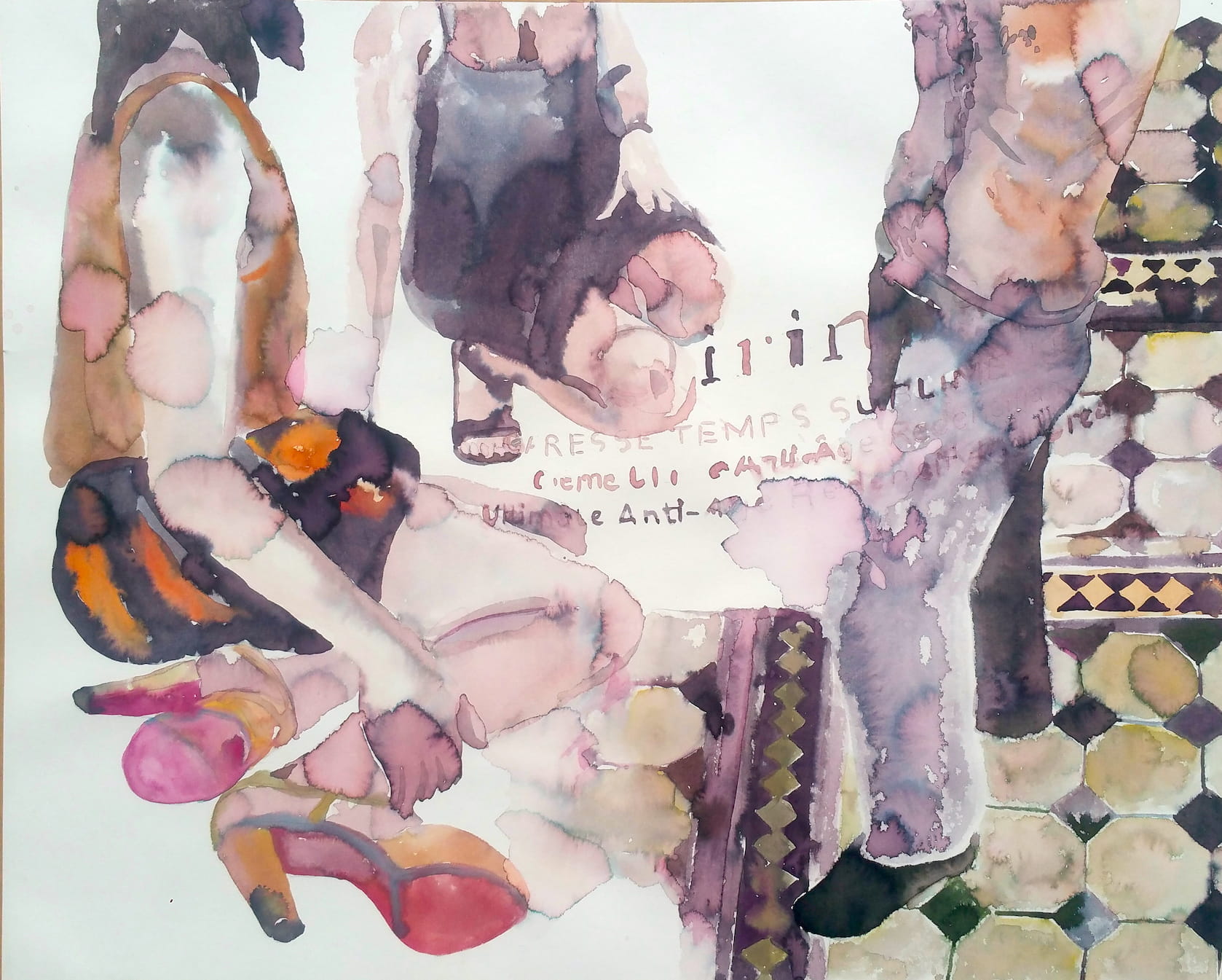 Time, aquarelle 50x75 cm, 2019