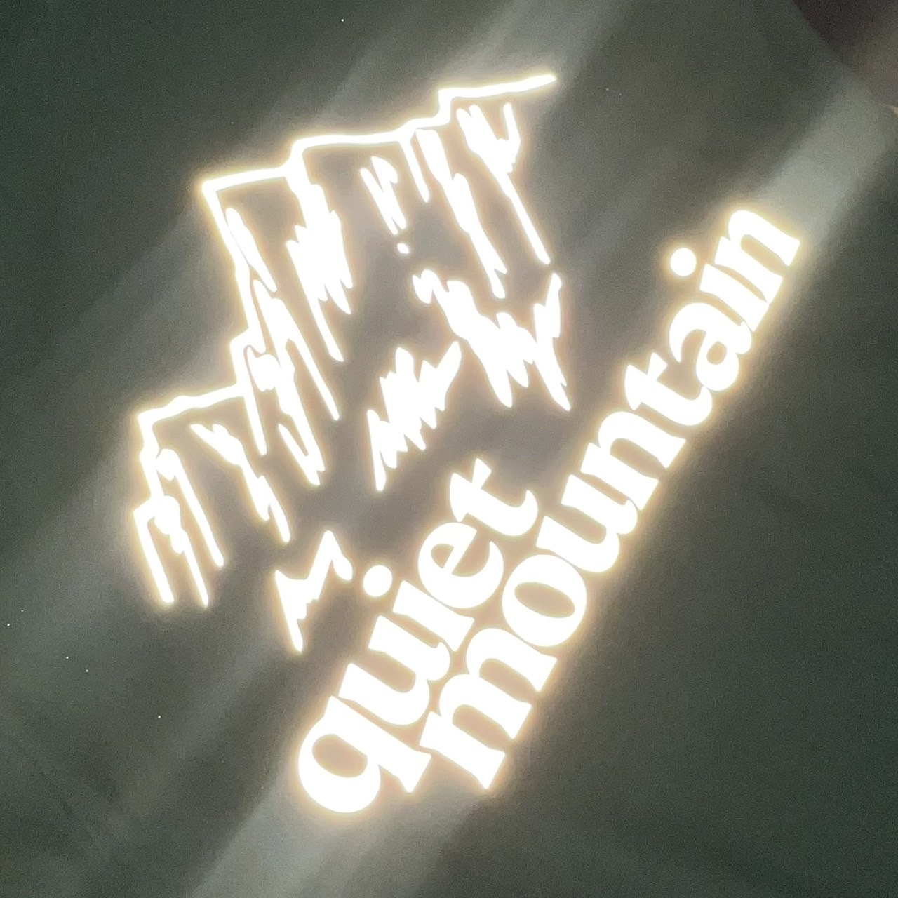 right side product qmc reflector hoodie - quiet mountain cafe