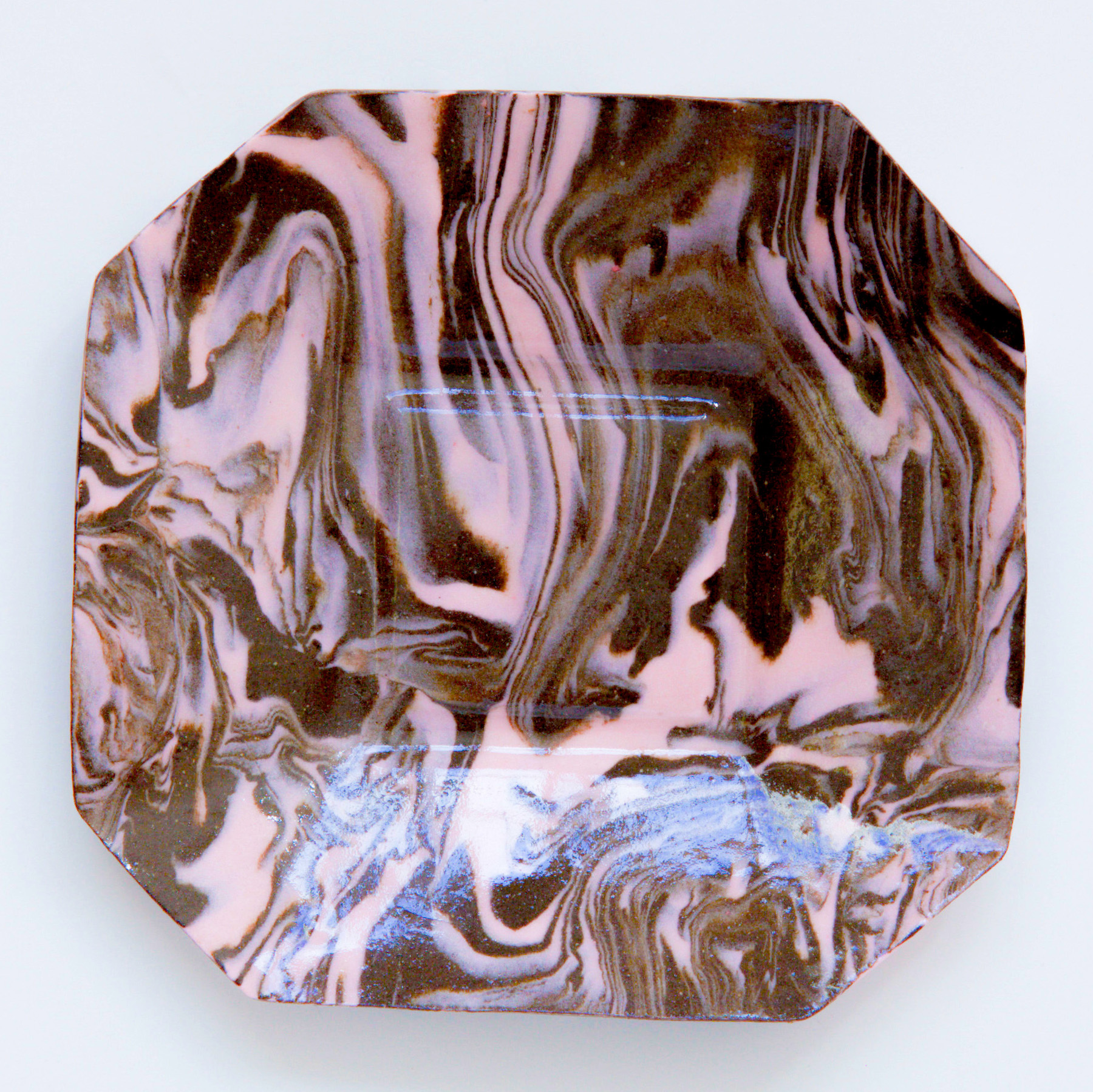 Extra Small Marbled Octagonal Plate [35$]