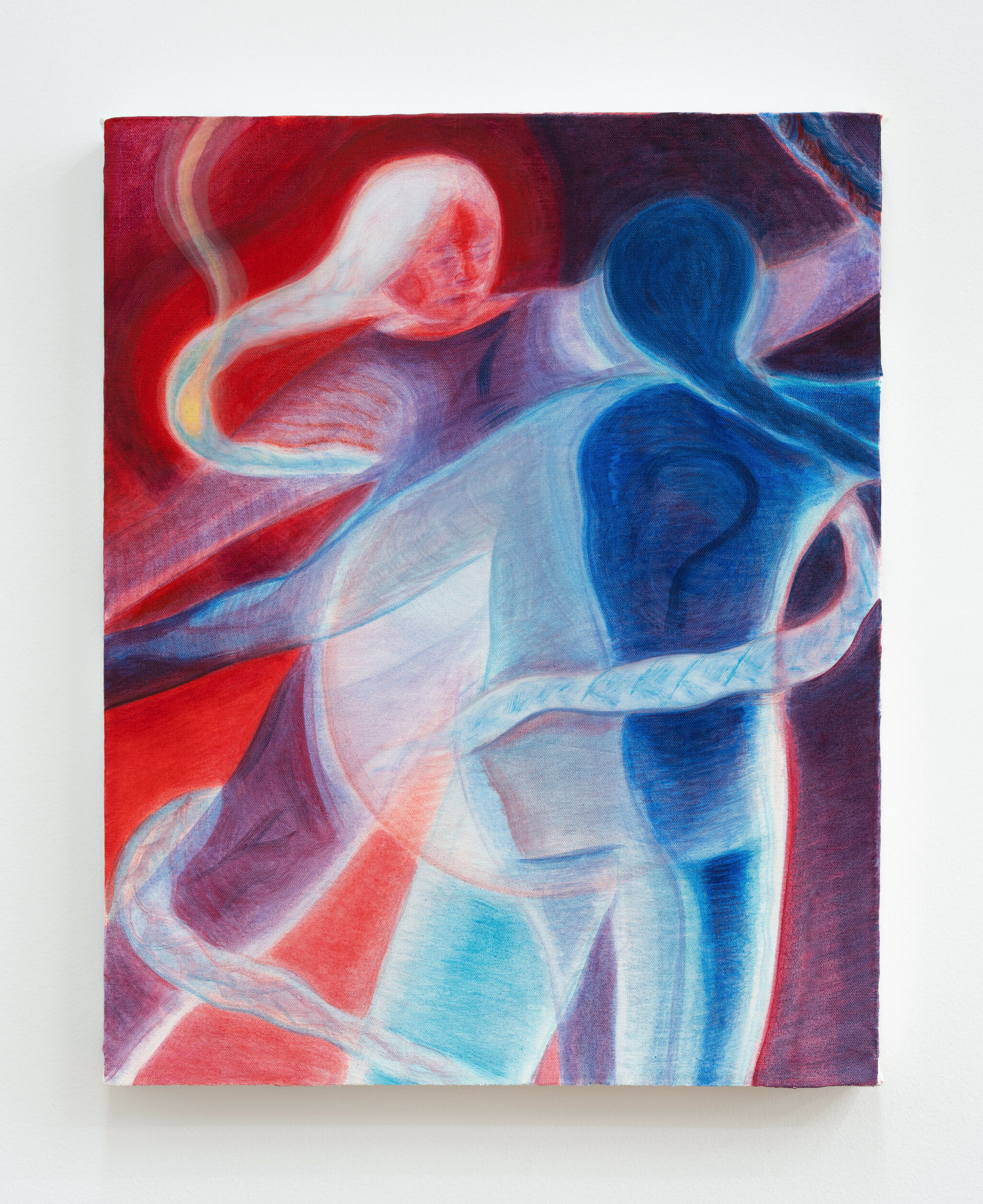 Sister, watercolor, acrylic, and flashe on canvas, 2023. 20x16 inches.