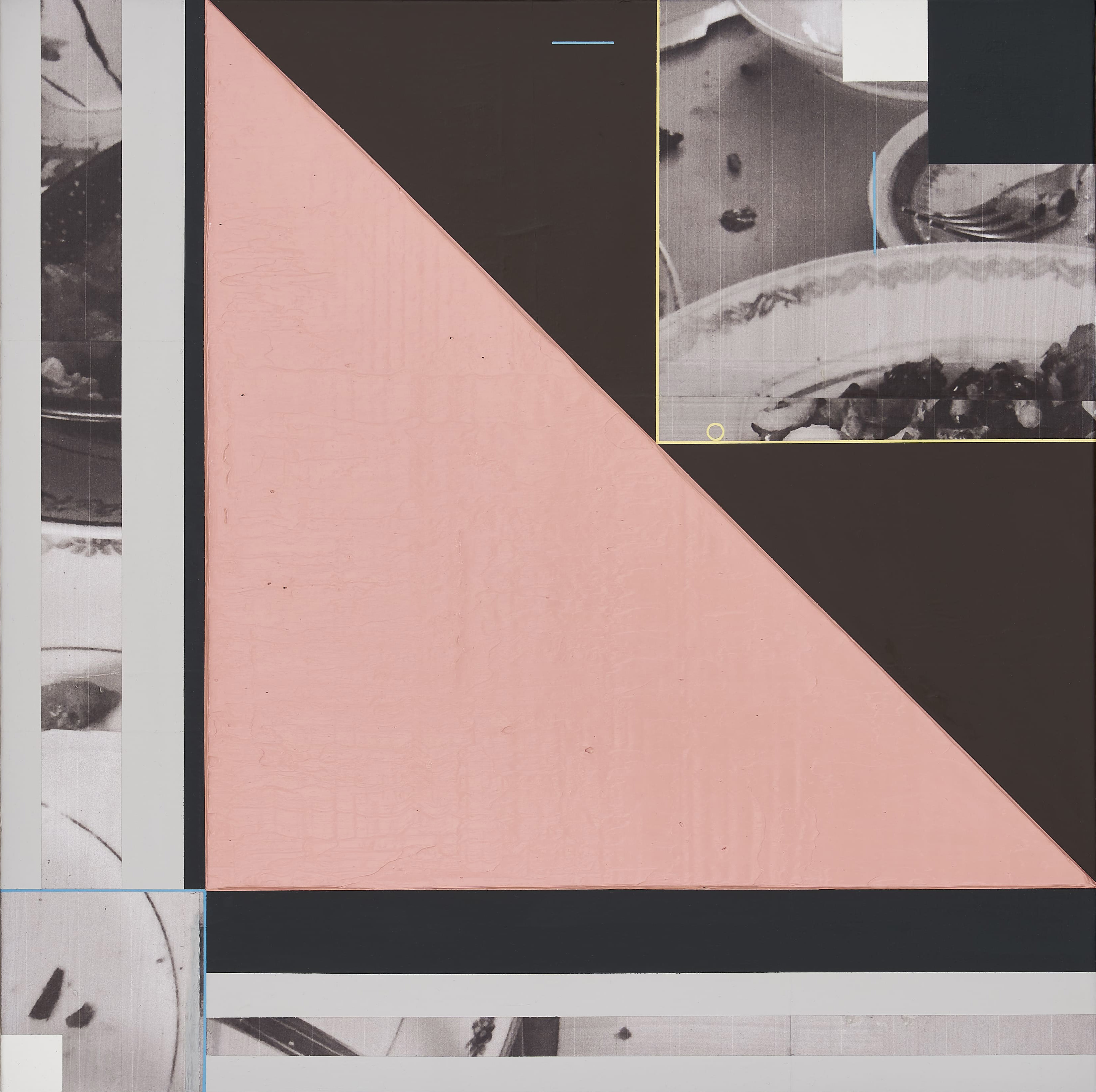  Cafe Ugot, 2020, Acrylic and Photo-Collage on Canvas, 53 x 53 cm