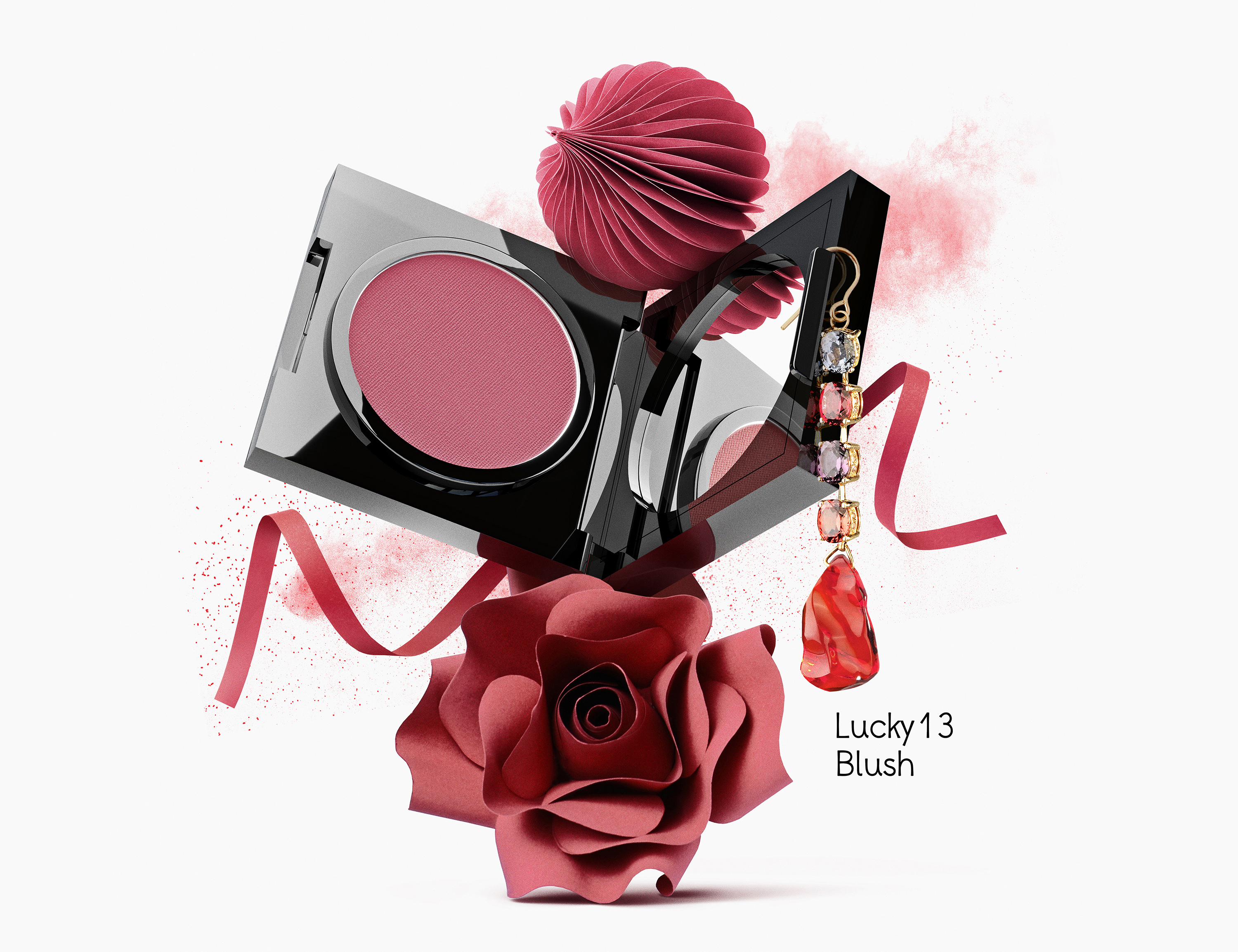Social media campaign of the blush products line. Cosmetic product photography. Makeup styling. Eclectic M Studio.