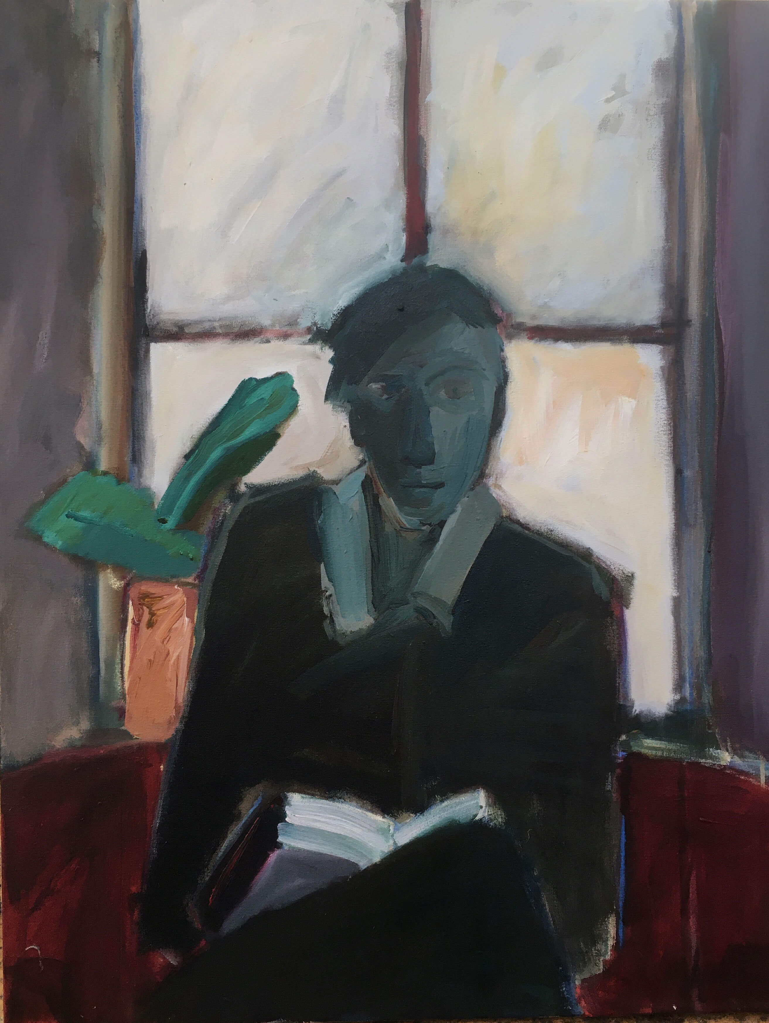 Man with Book 1 — 91 x 71 cm Acrylic on Canvas (2017)