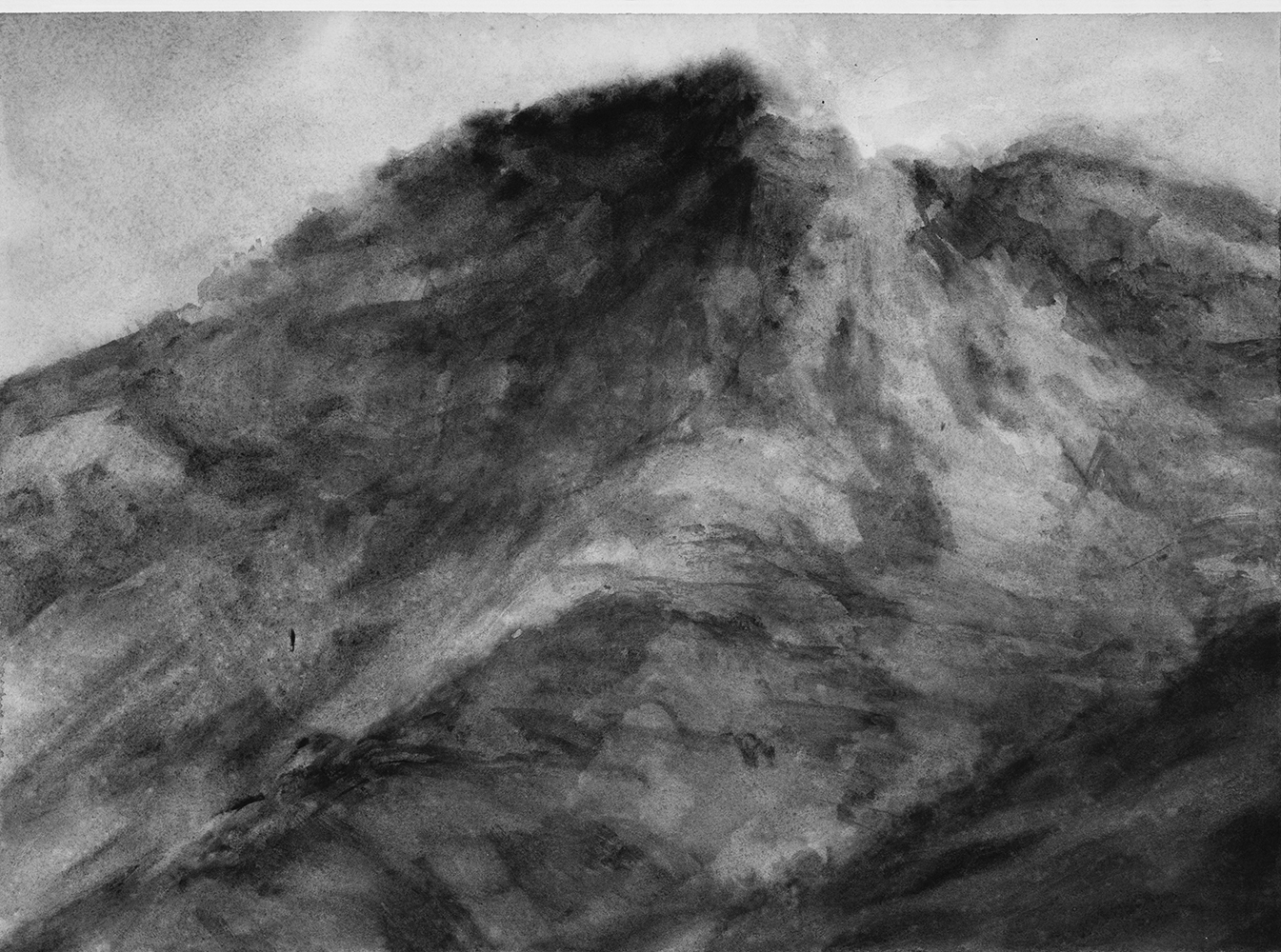 Massif, mouvements (II)gouache sur papier28 x 38 cm, 2024