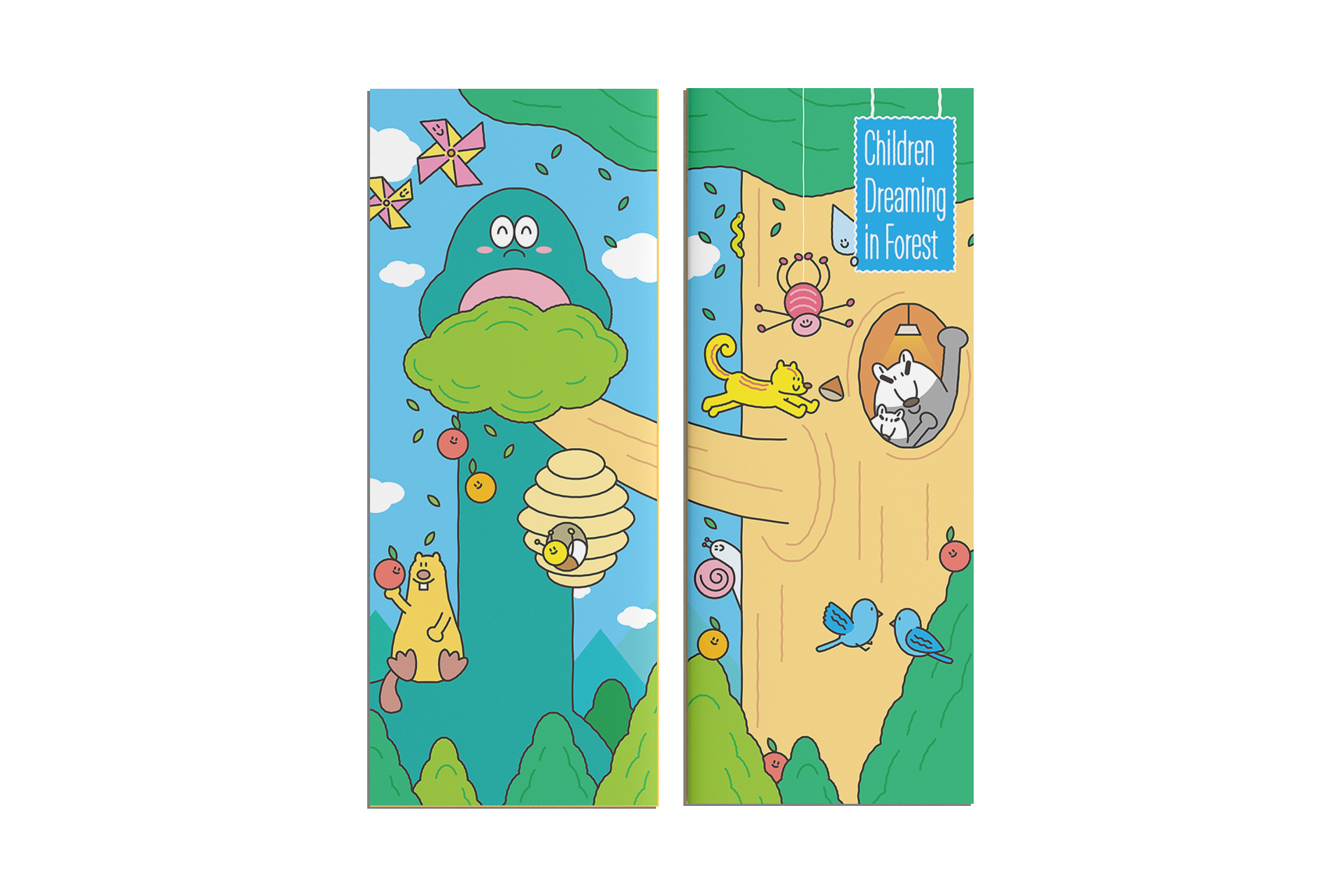 Children Dreaming in Forest