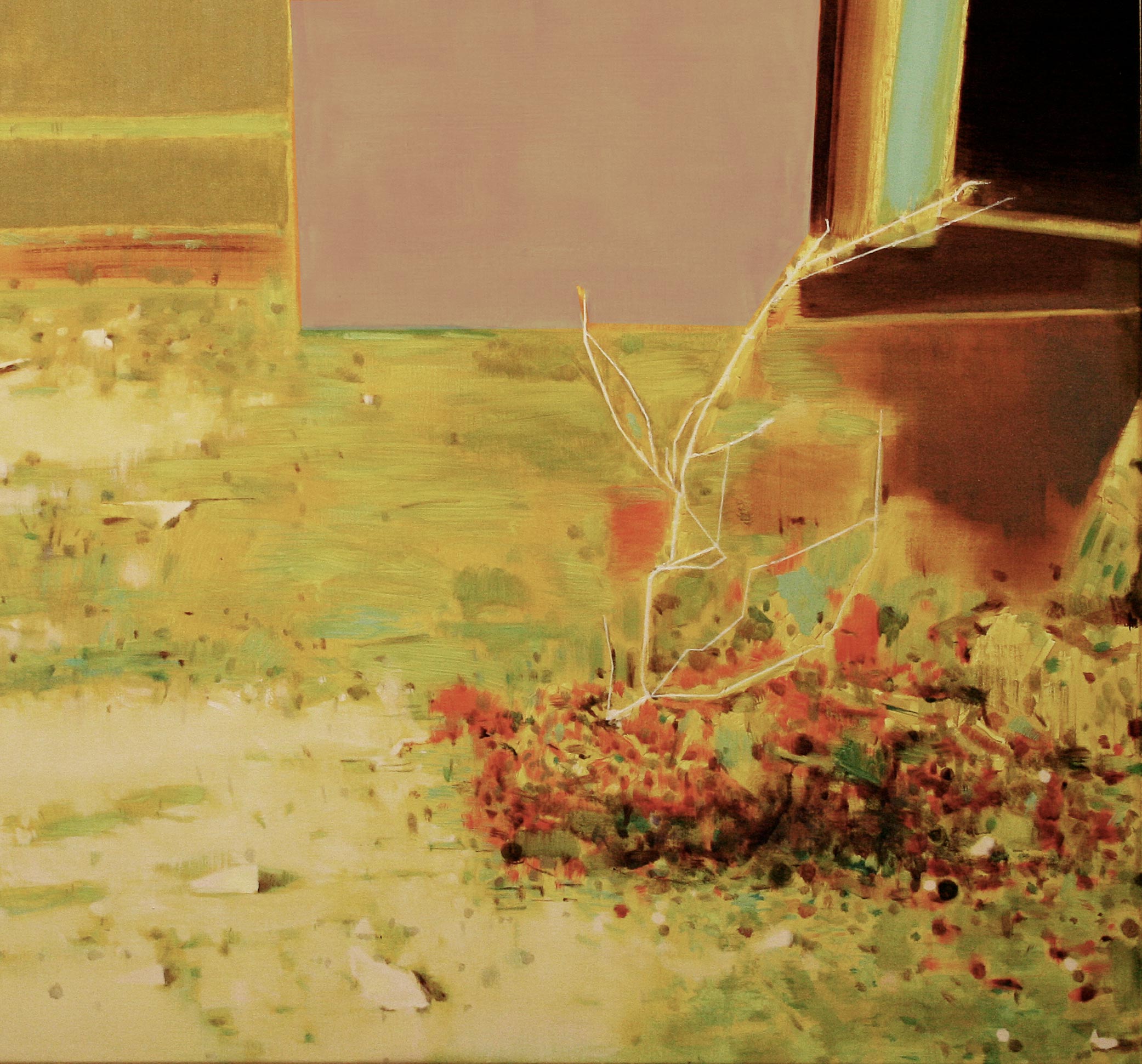 Every opportunity has a danger, 2010. Oil on linen, 102 cm x 107 cm. Photographs, the artist.