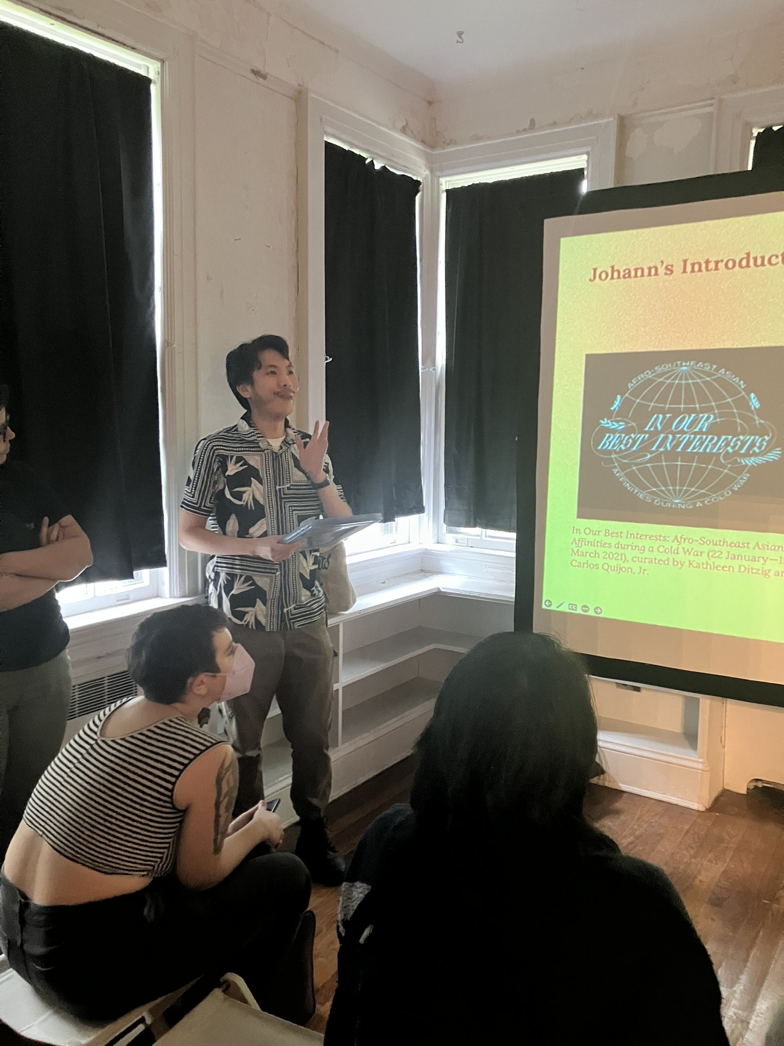Johann during the sharing on the Afro-Asian Poetic Index