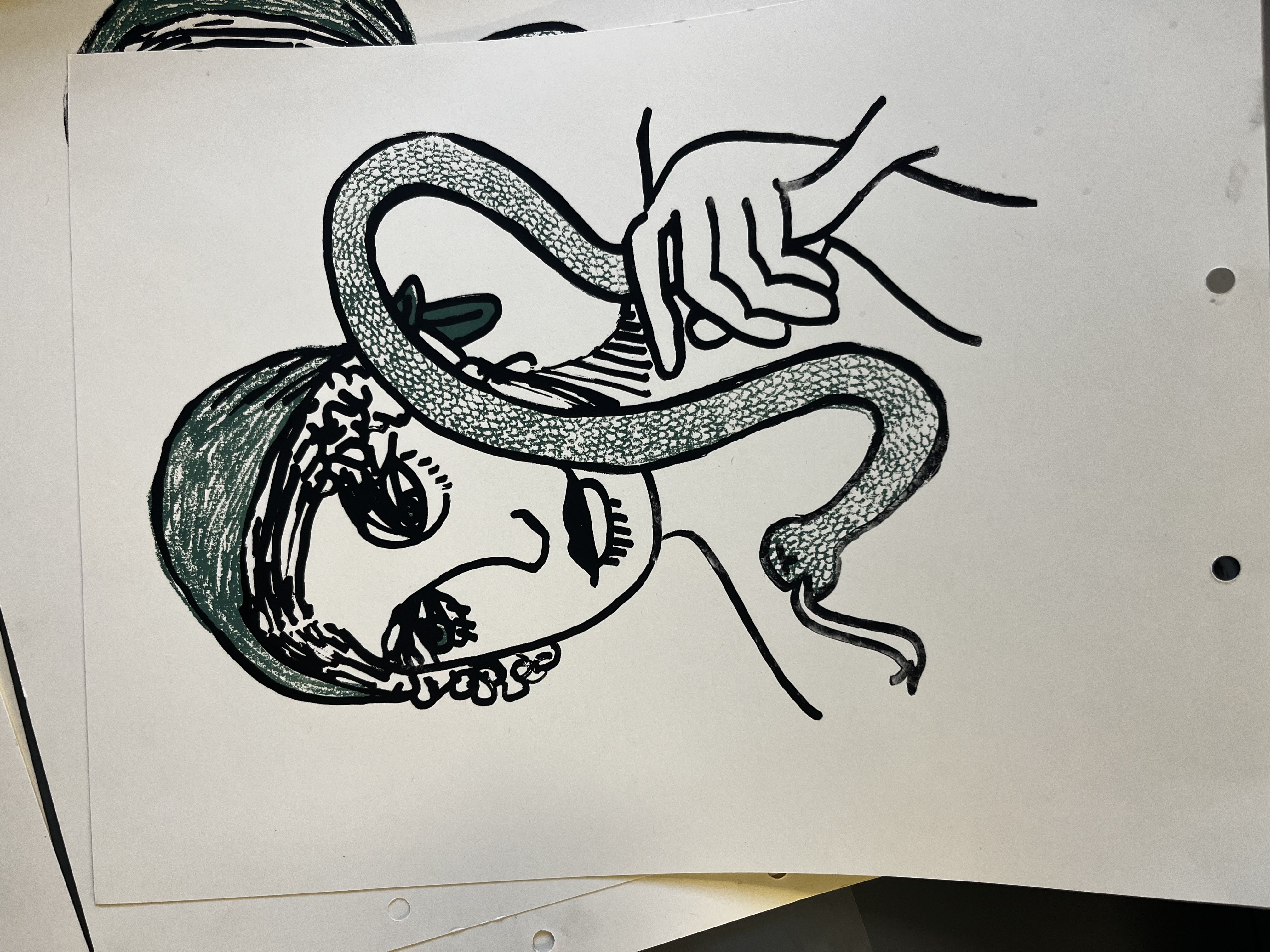 "Jesus Died For Somebody's Sins (Not Mine)", two color screenprint (2023)