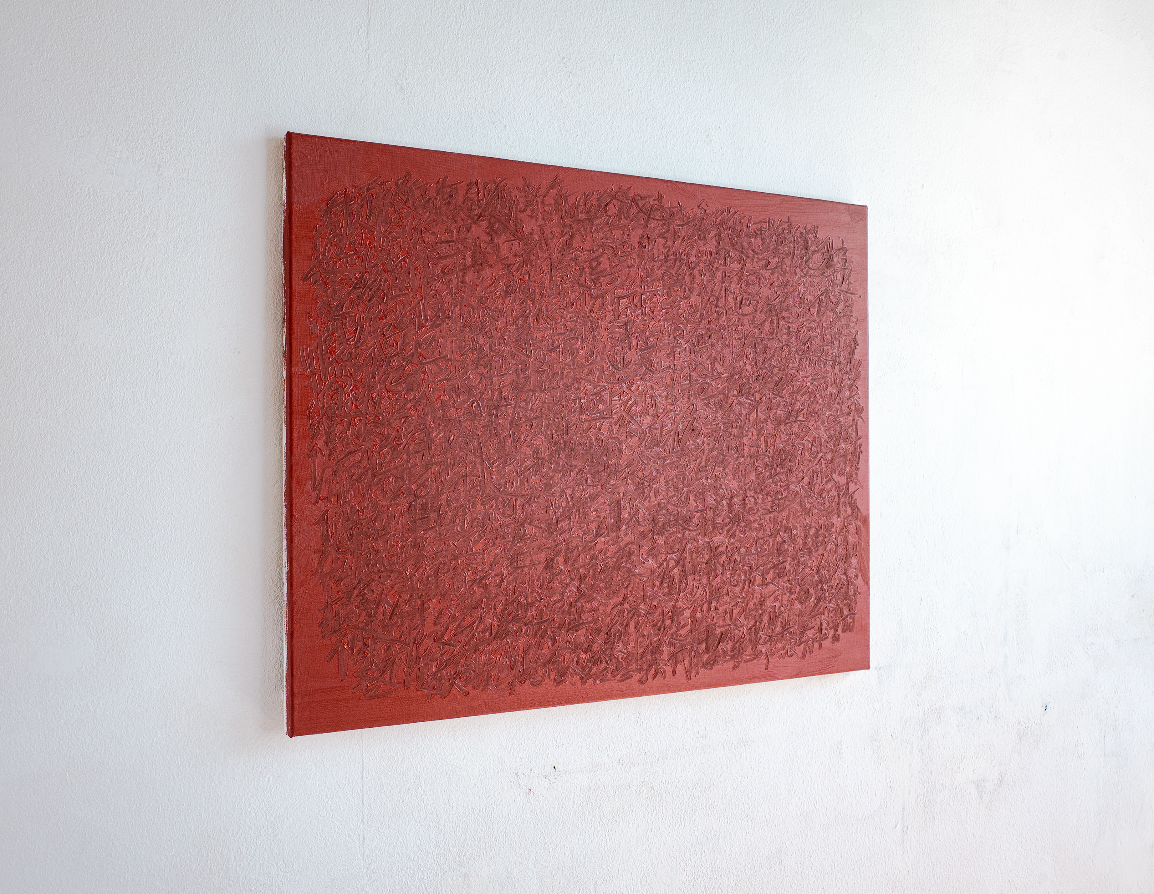Nonchronological writing (點一炷香),55x70cm, 2023