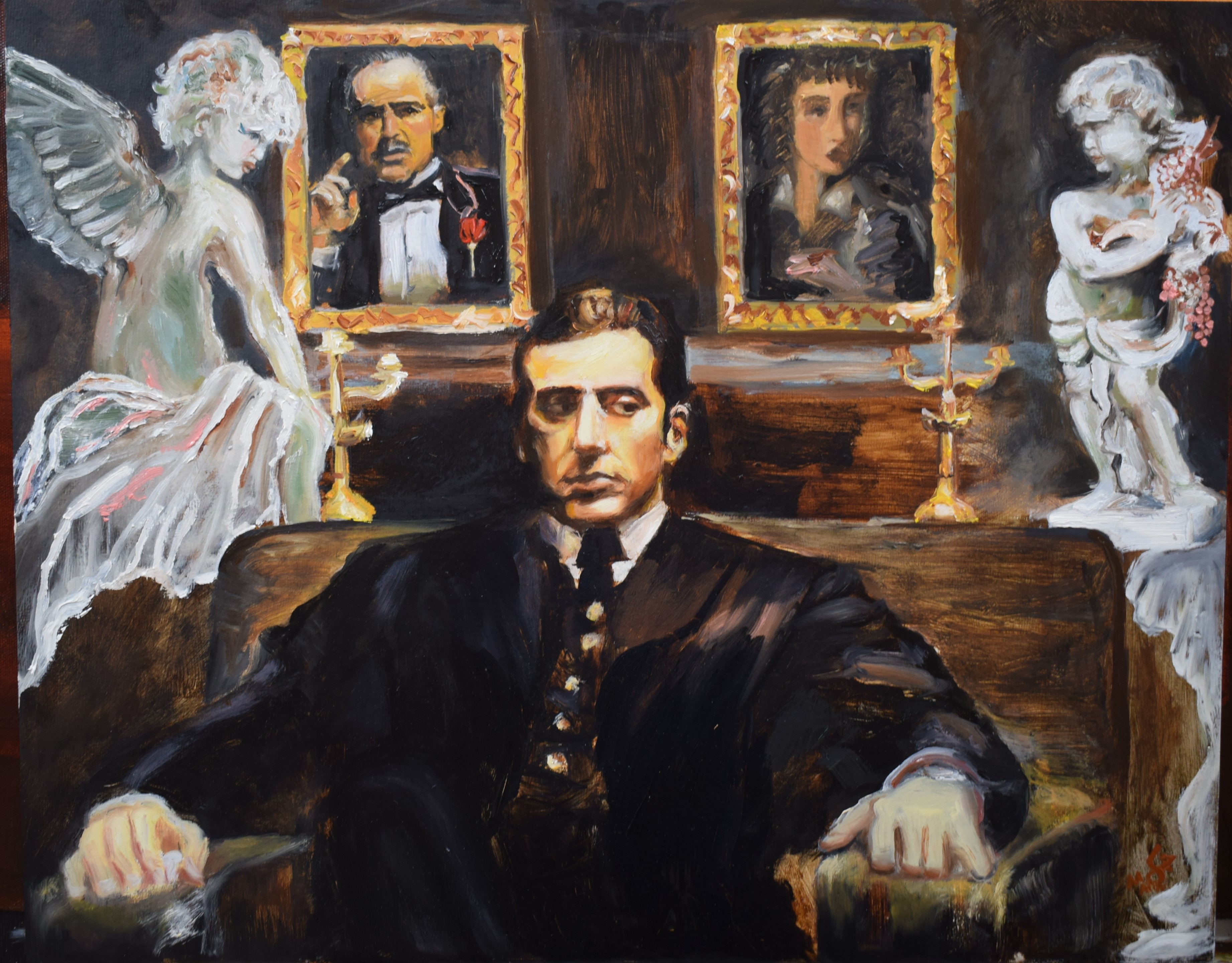 il Padrino - Oil on 20x16" wood panel - 2020
